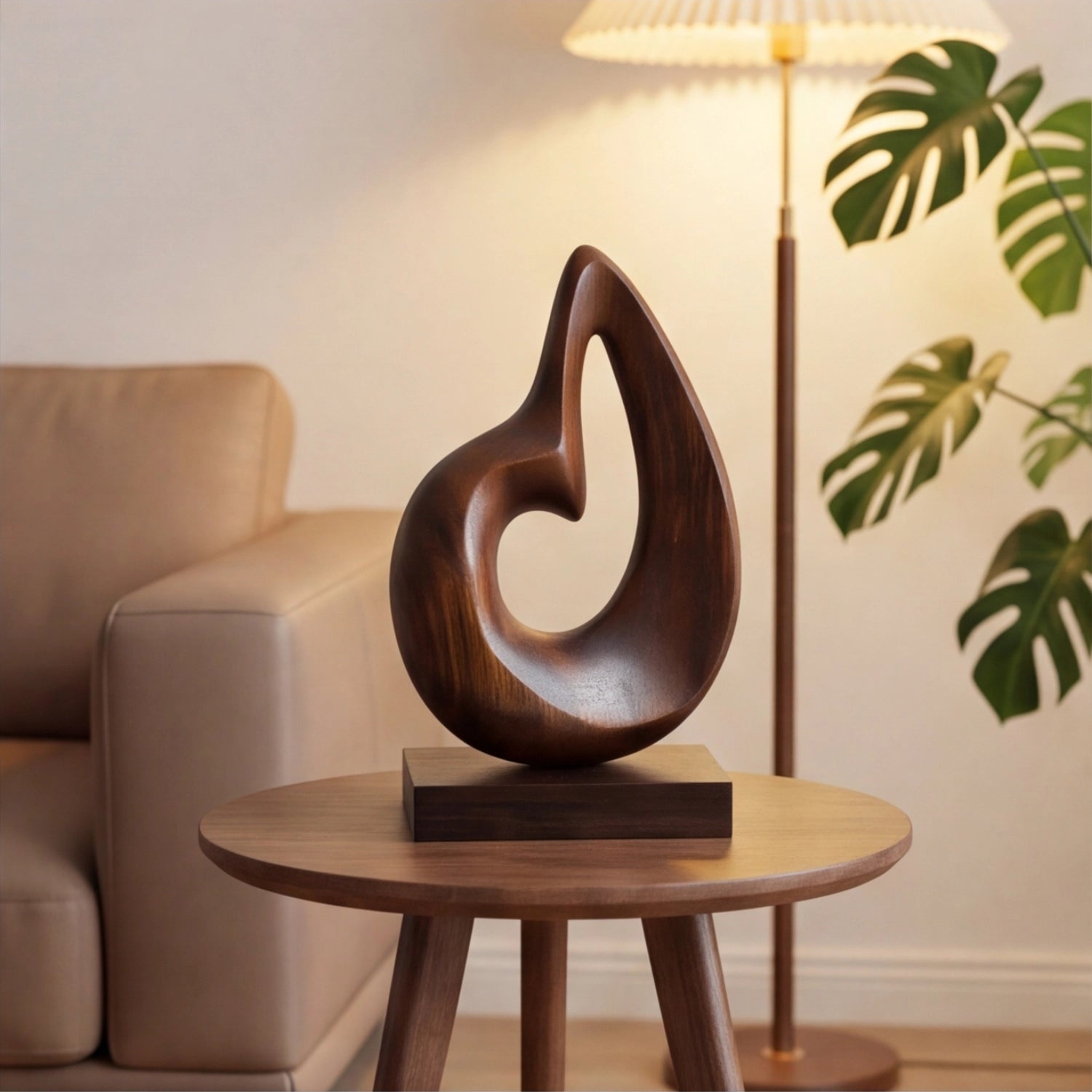 Wood Sculpture | Hollow Teardrop
