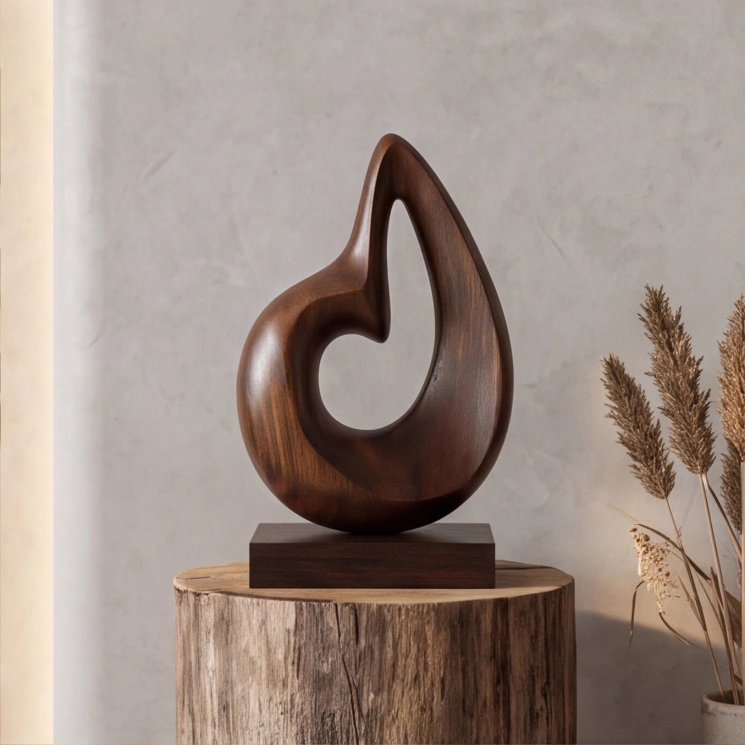 Wood Sculpture | Hollow Teardrop