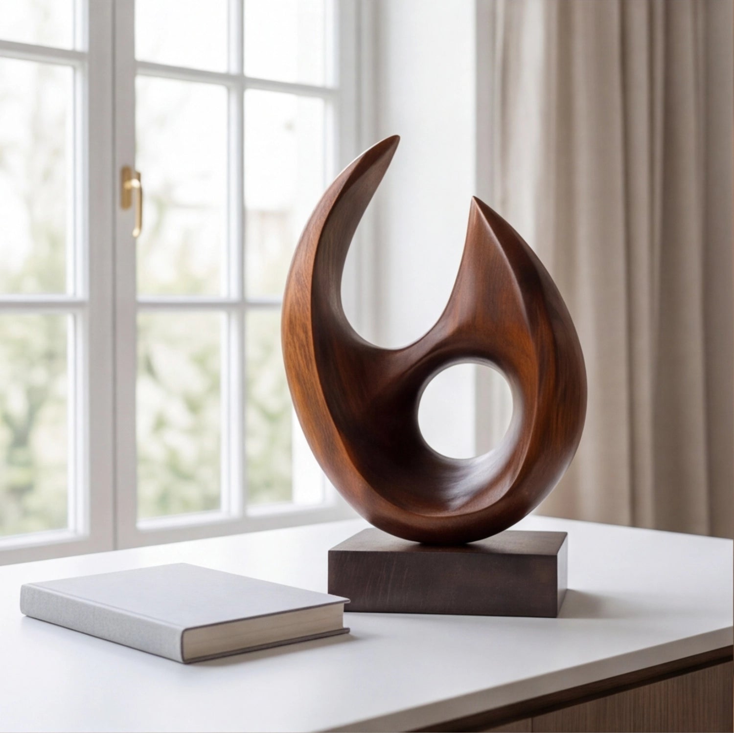 Wood Sculpture | Rising Flame Form