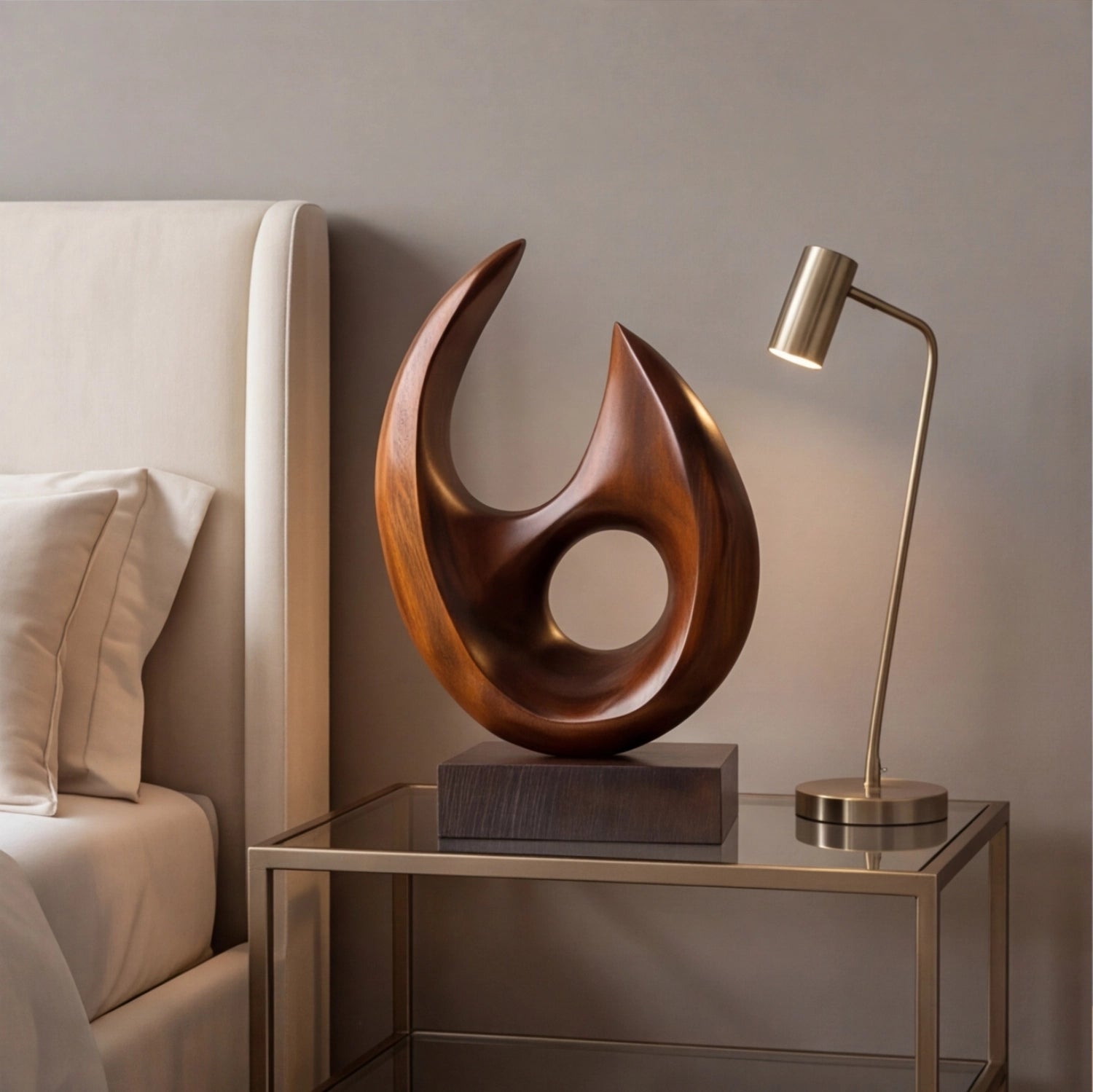 Wood Sculpture | Rising Flame Form