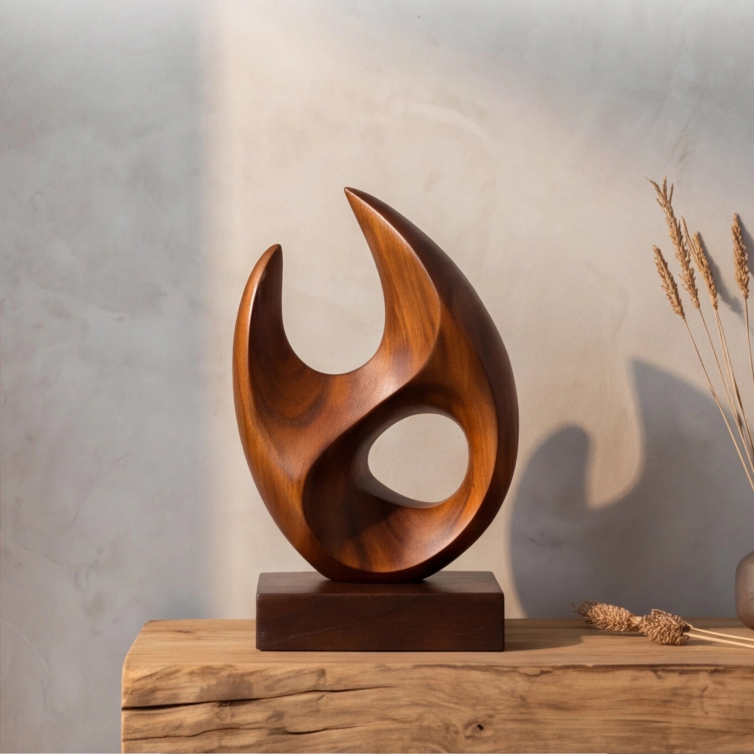 Wood Sculpture | Negative Space Curve