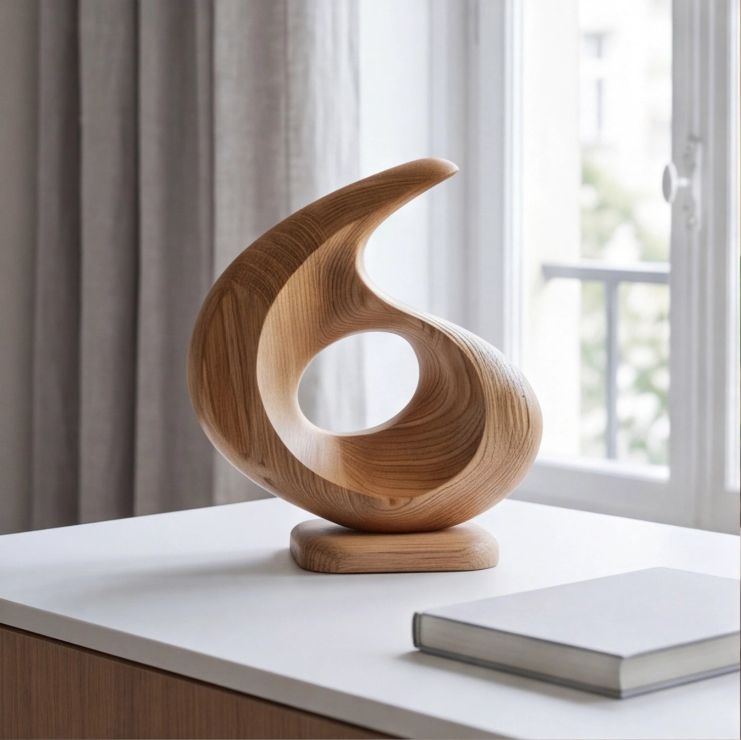 Wood Sculpture | Organic Curve Art