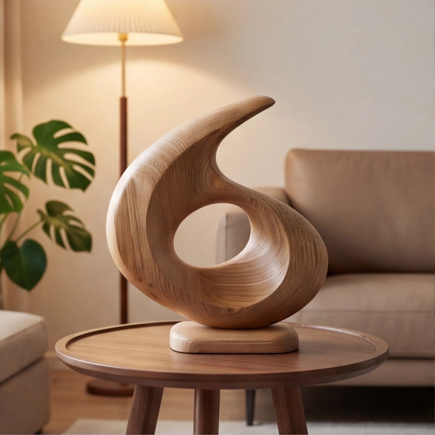 Wood Sculpture | Organic Curve Art