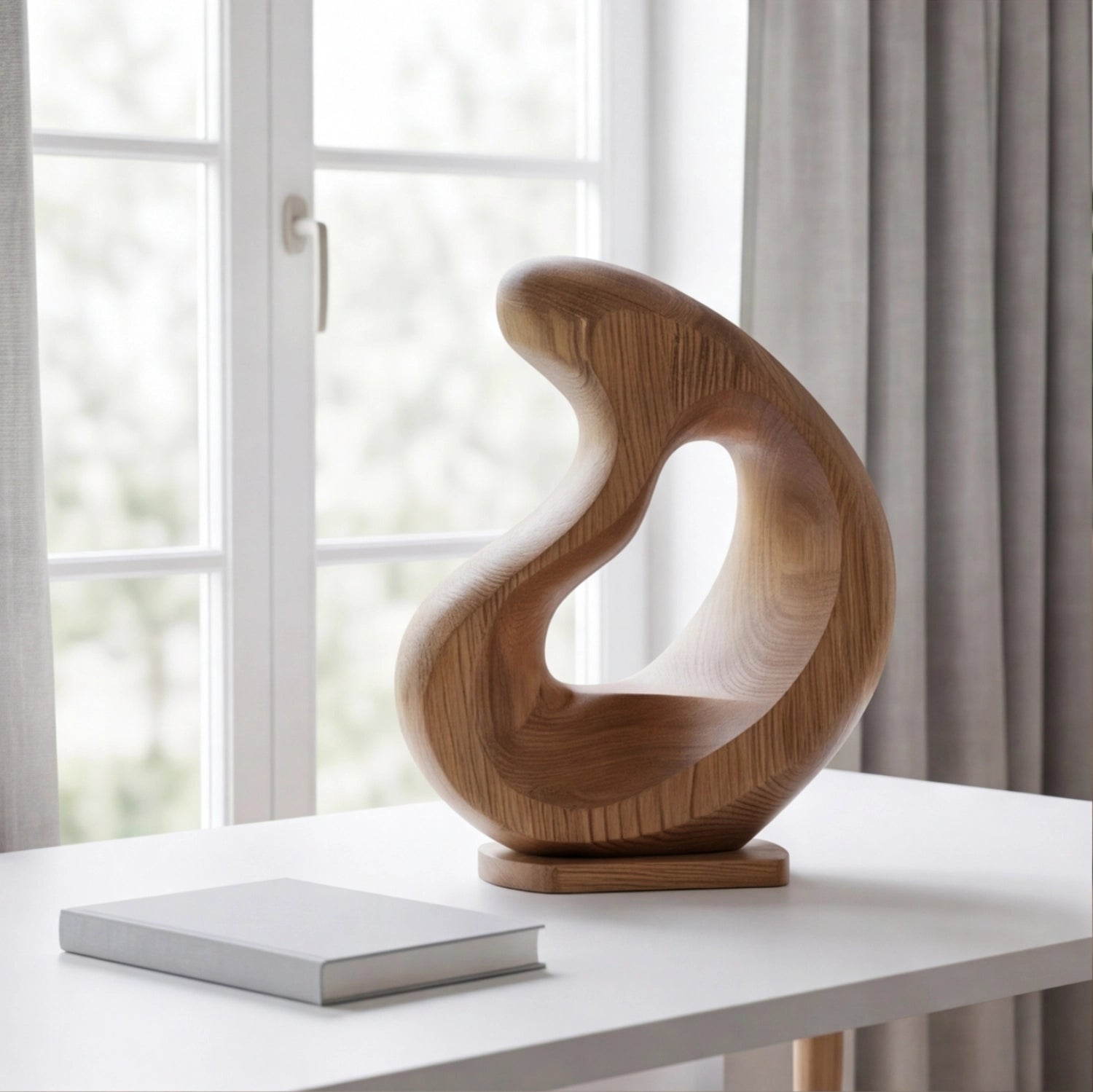 Wood Sculpture | Continuous Curve Art