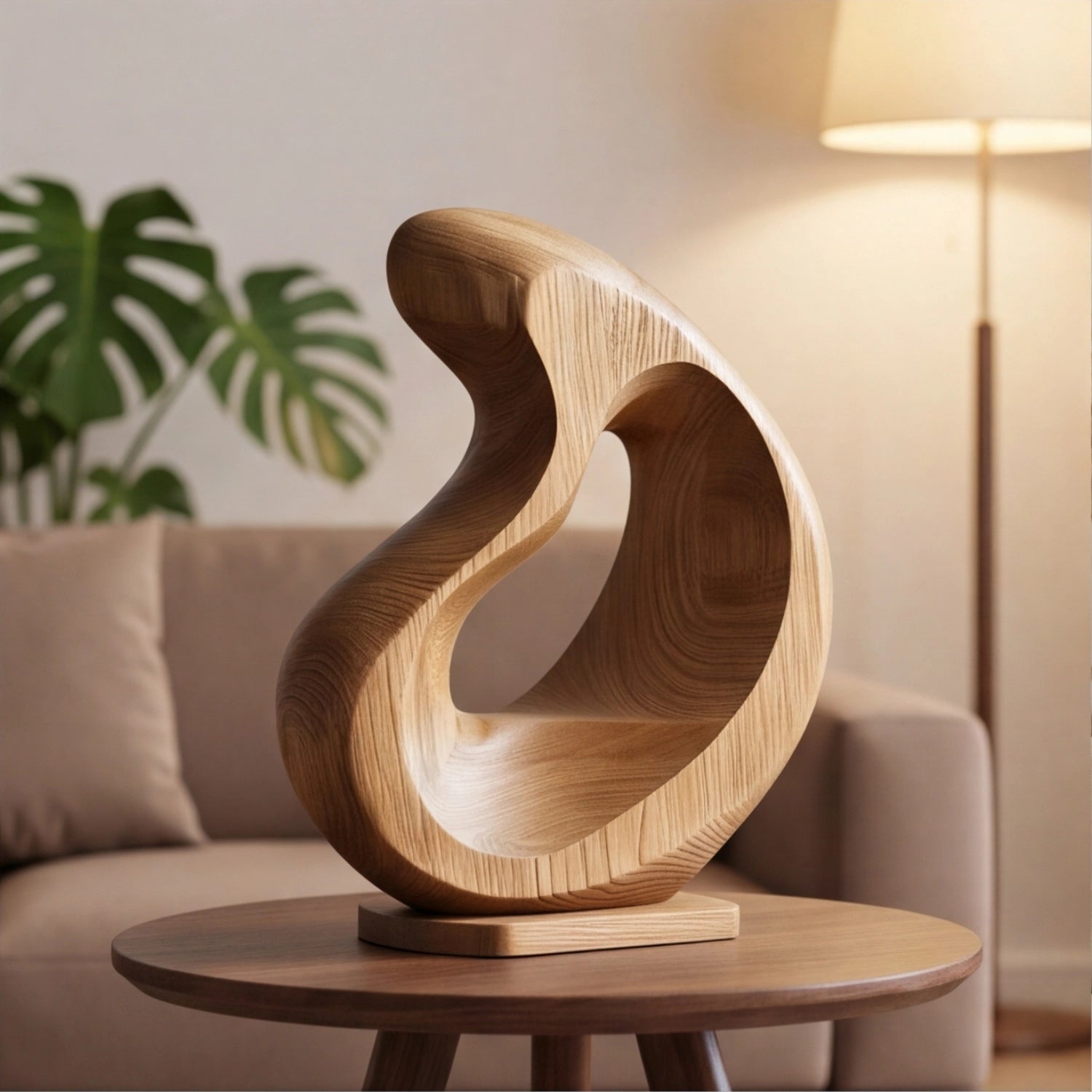 Wood Sculpture | Continuous Curve Art