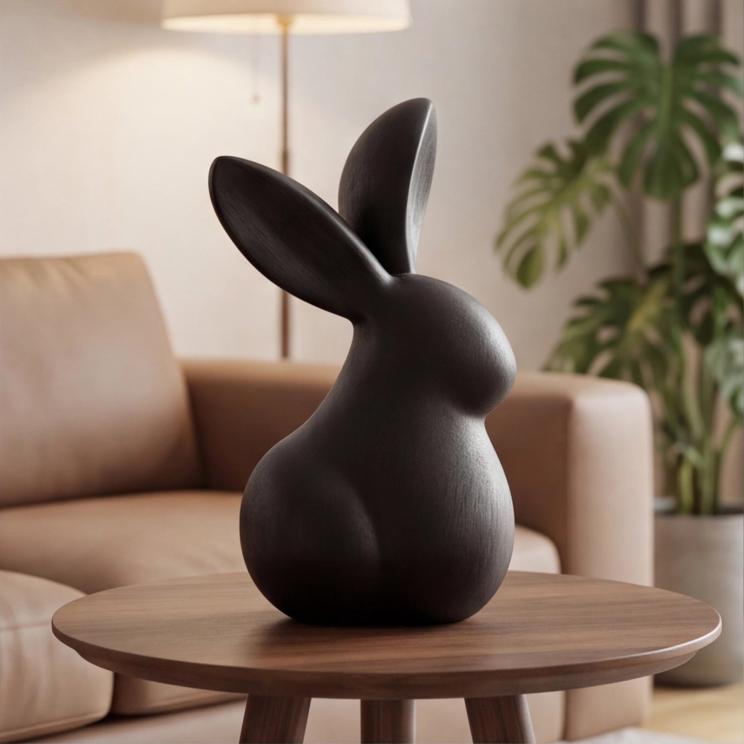 Wood Sculpture | Minimalist Rabbit