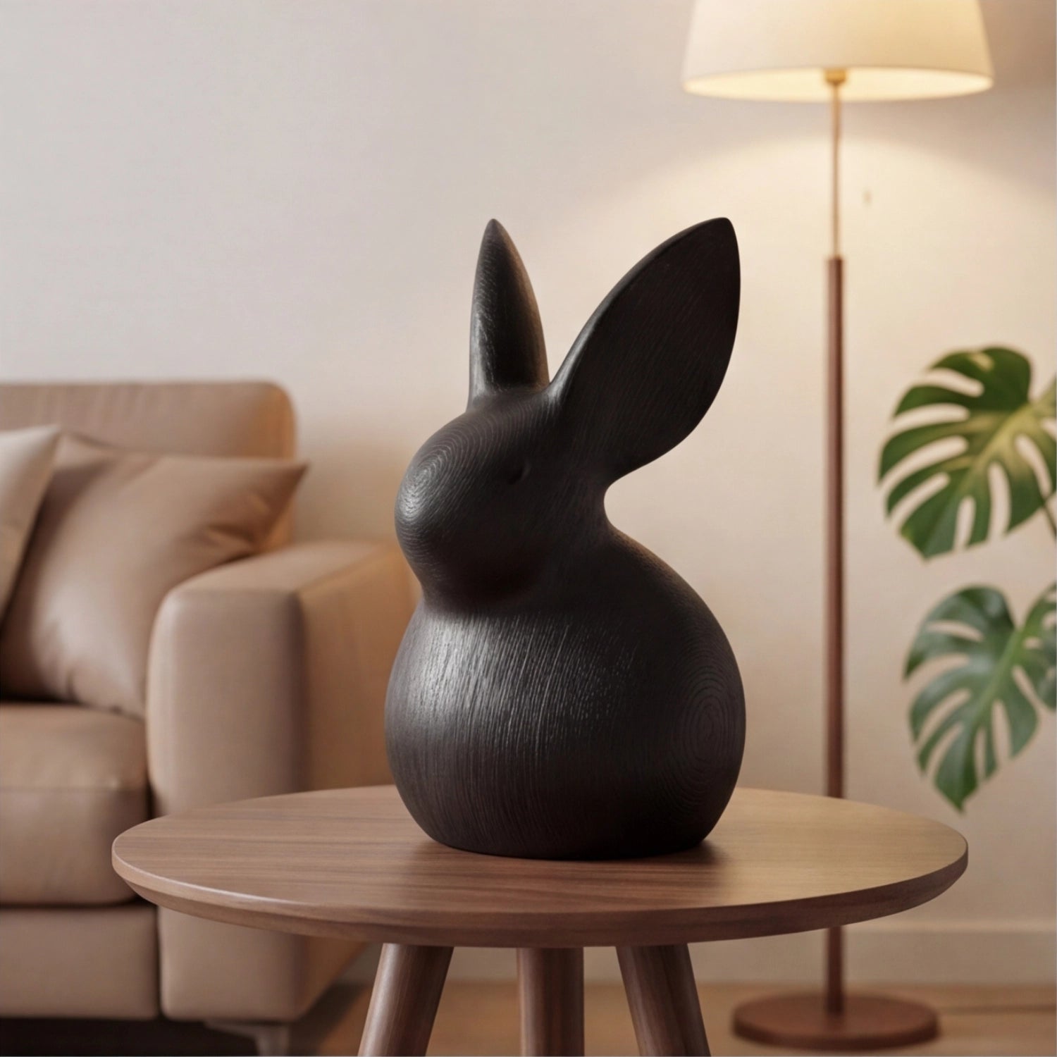Wood Sculpture | Simplified Rabbit Form