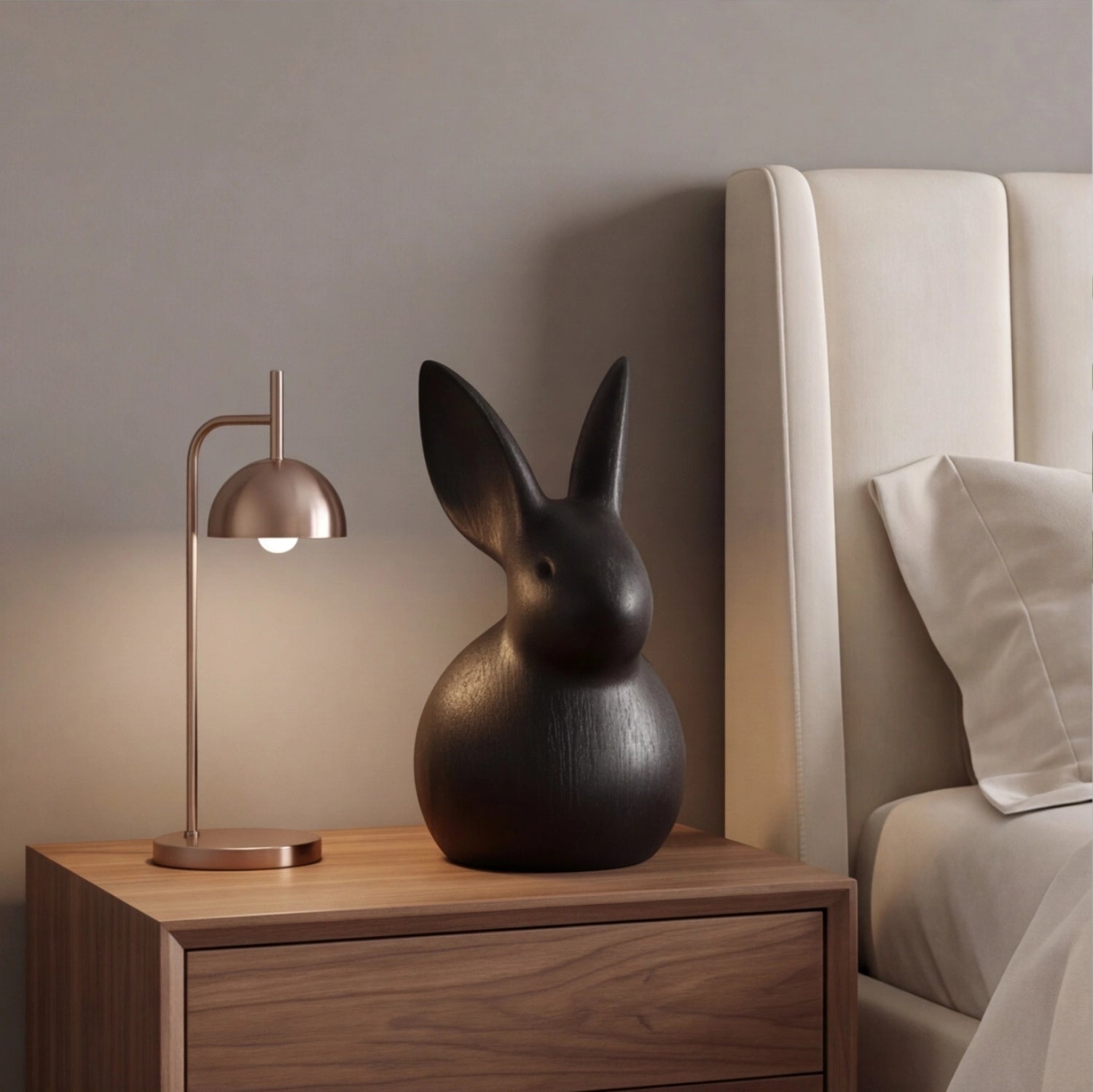 Wood Sculpture | Simplified Rabbit Form