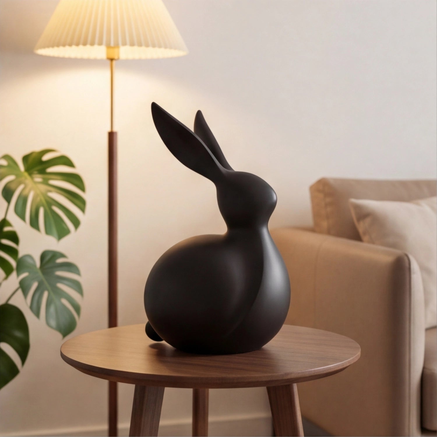 Wood Sculpture | Curved Minimal Rabbit