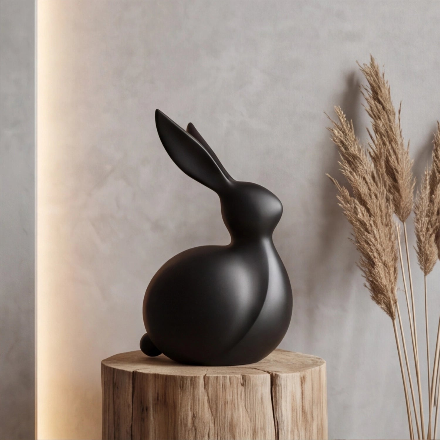 Wood Sculpture | Curved Minimal Rabbit