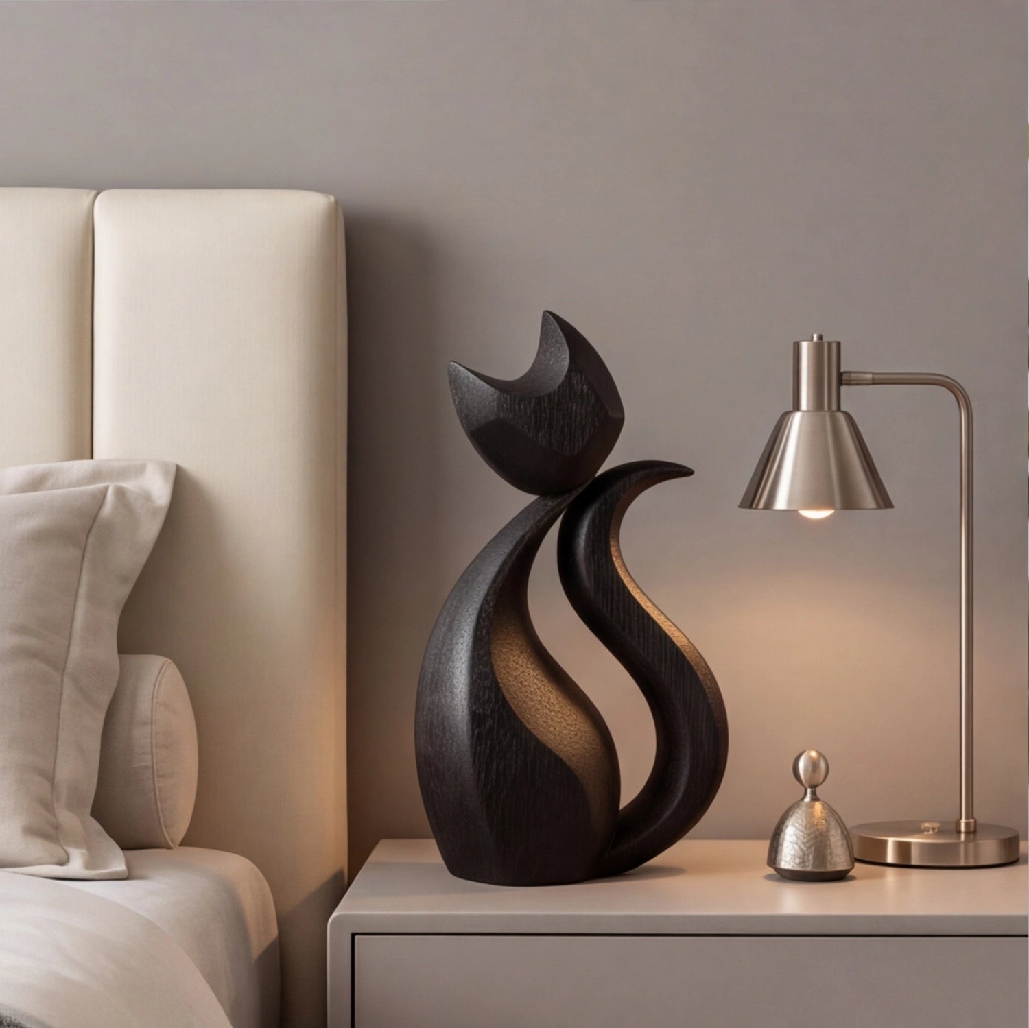 Wood Sculpture | Cat Silhouette