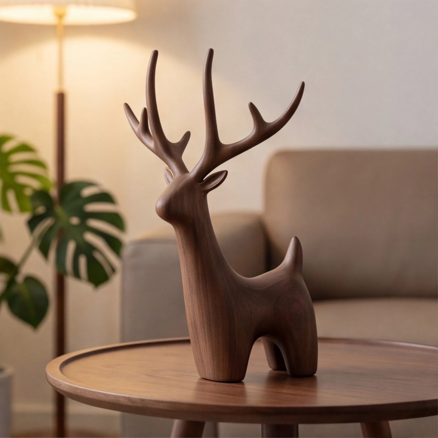 Wood Sculpture | Minimalist Deer