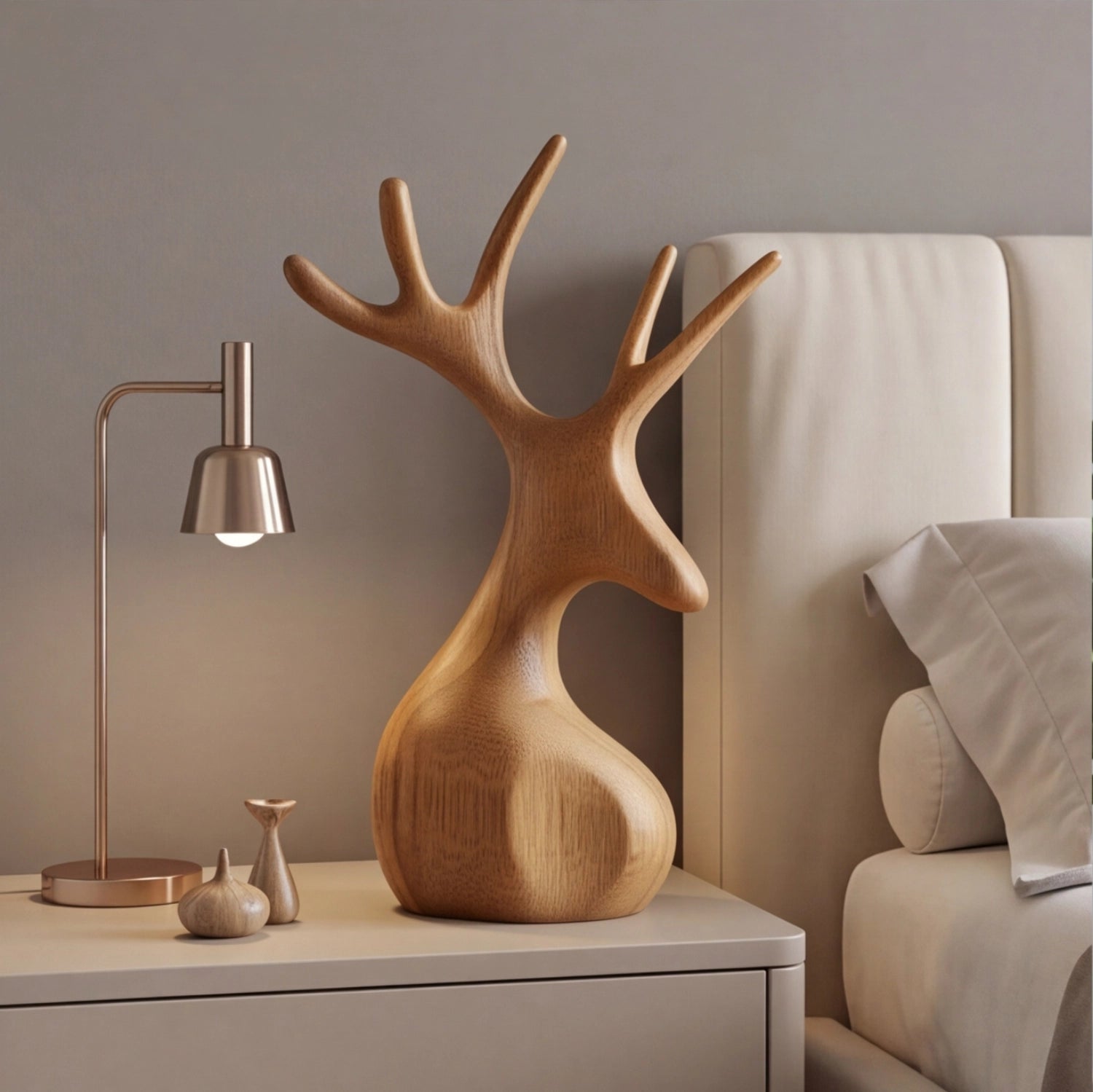 Wood Sculpture |  Forest Stag Bust