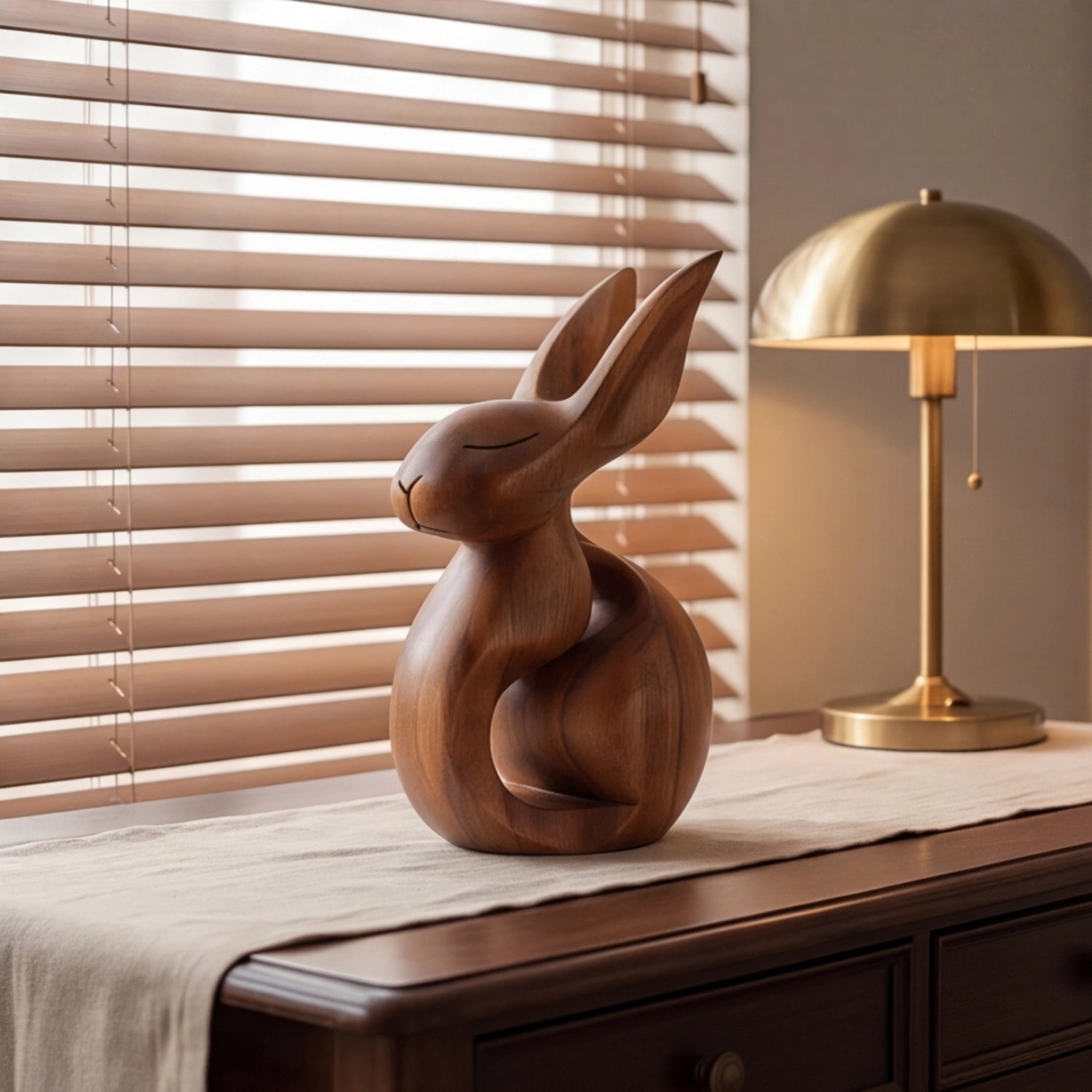 Wood Sculpture | Zen Bunny