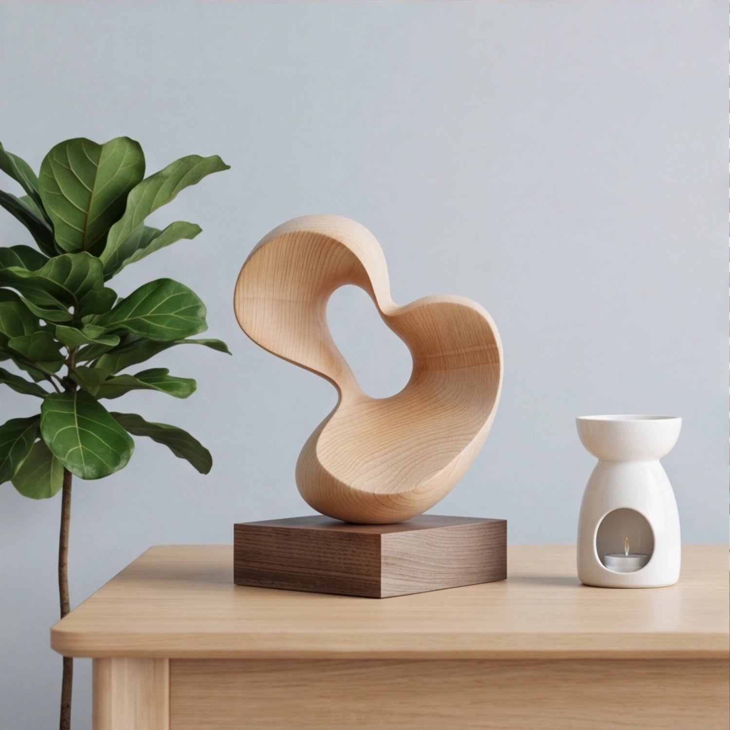 Wood Sculpture | Zen Heartbeat