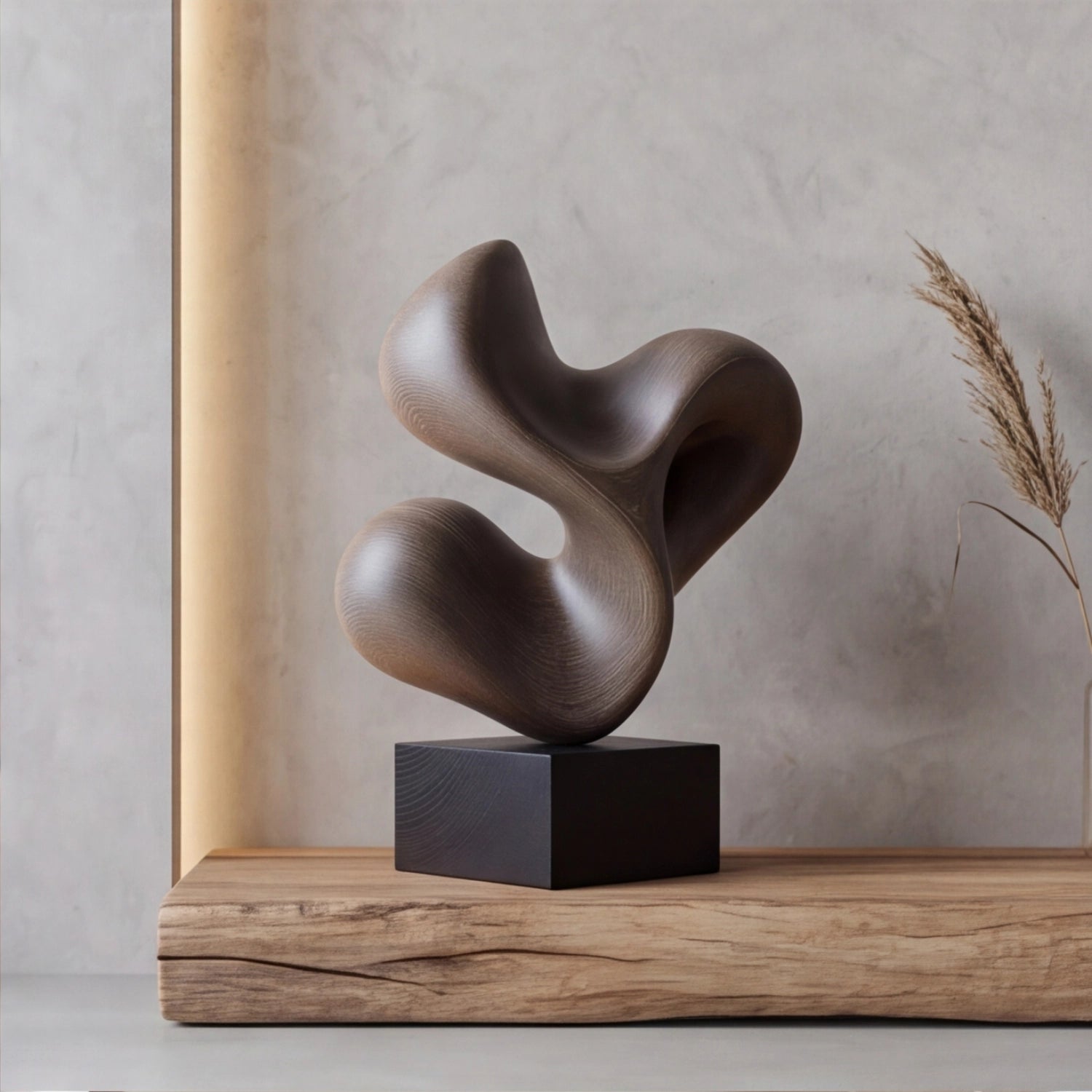 Wood Sculpture | Noir Flow