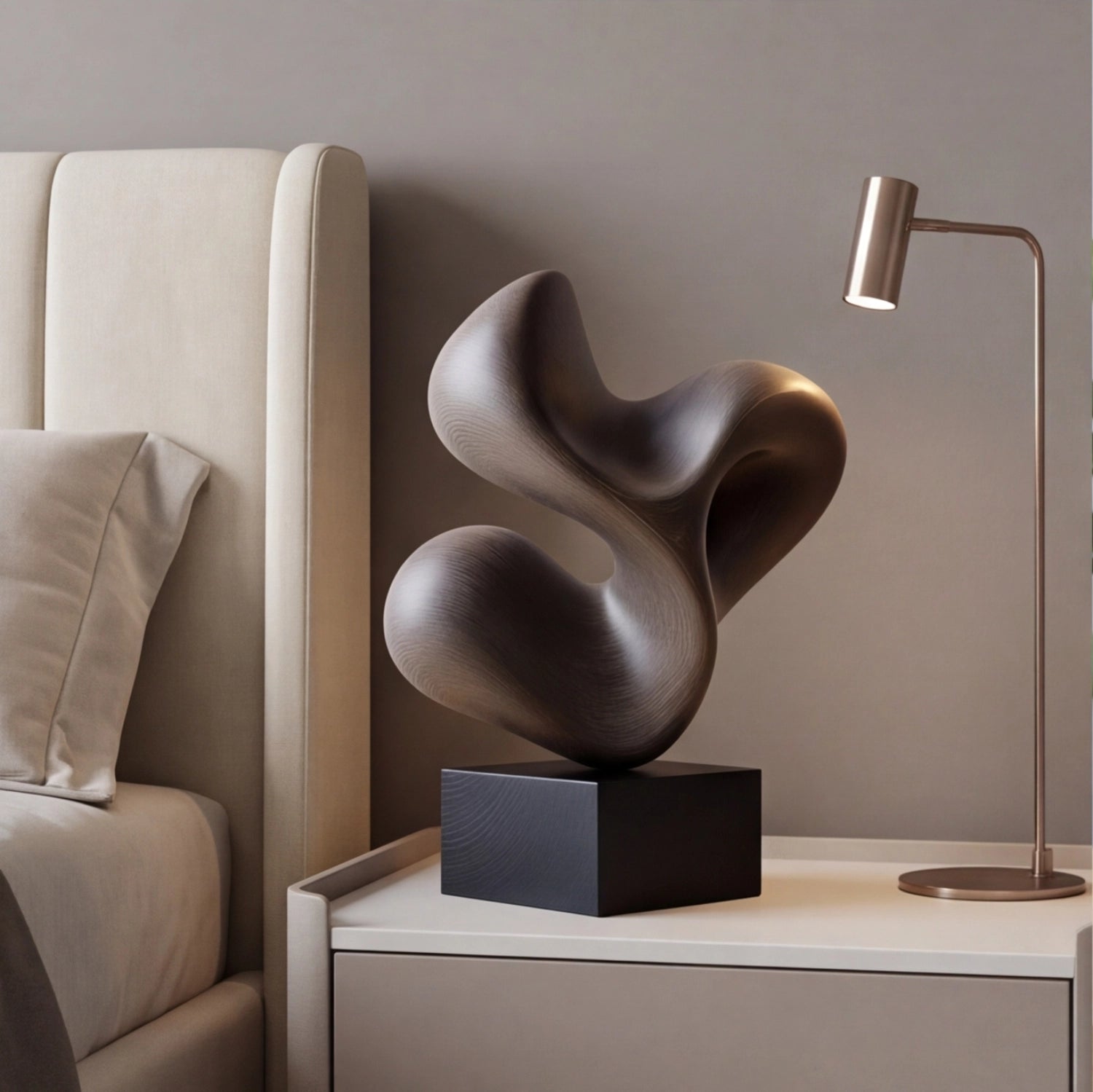 Wood Sculpture | Noir Flow