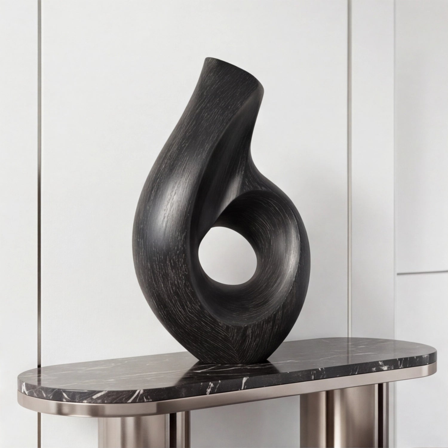 Wood Sculpture | Noir Teardrop