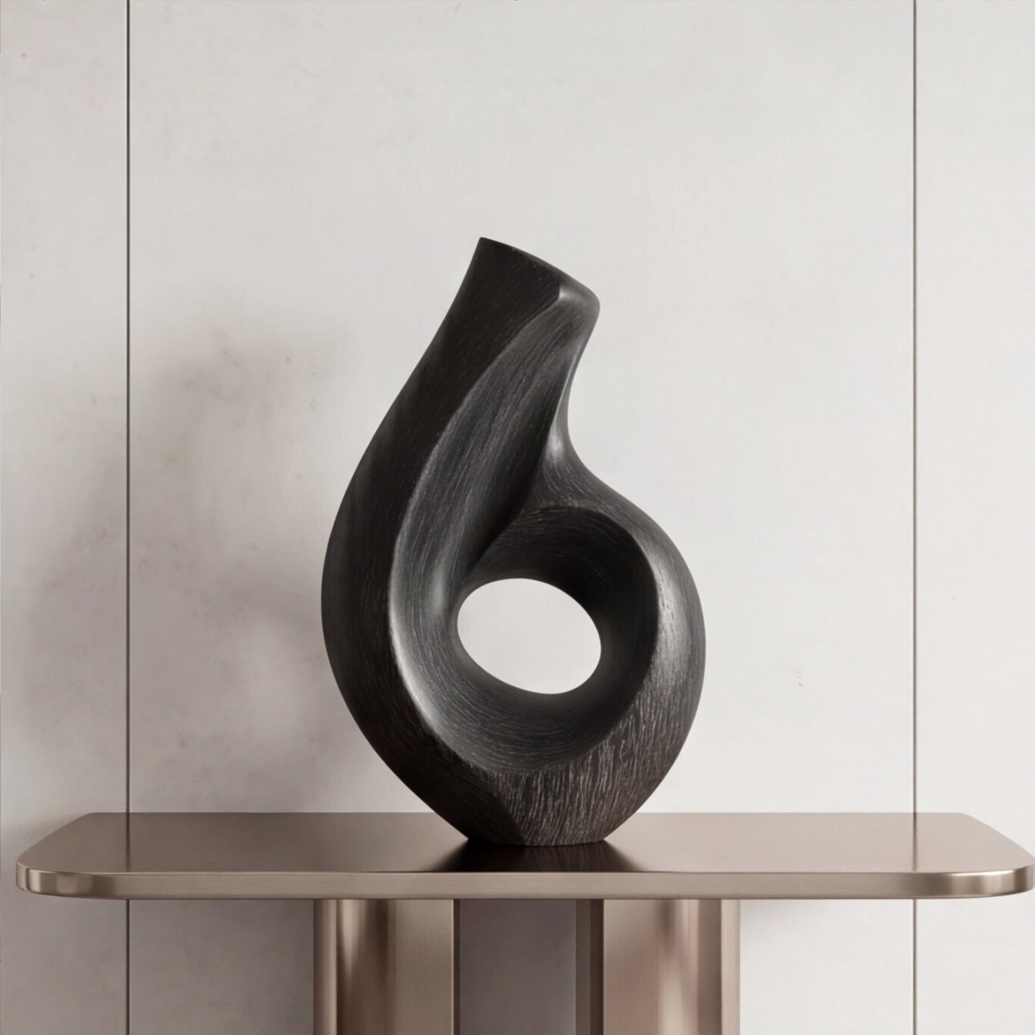 Wood Sculpture | Noir Teardrop