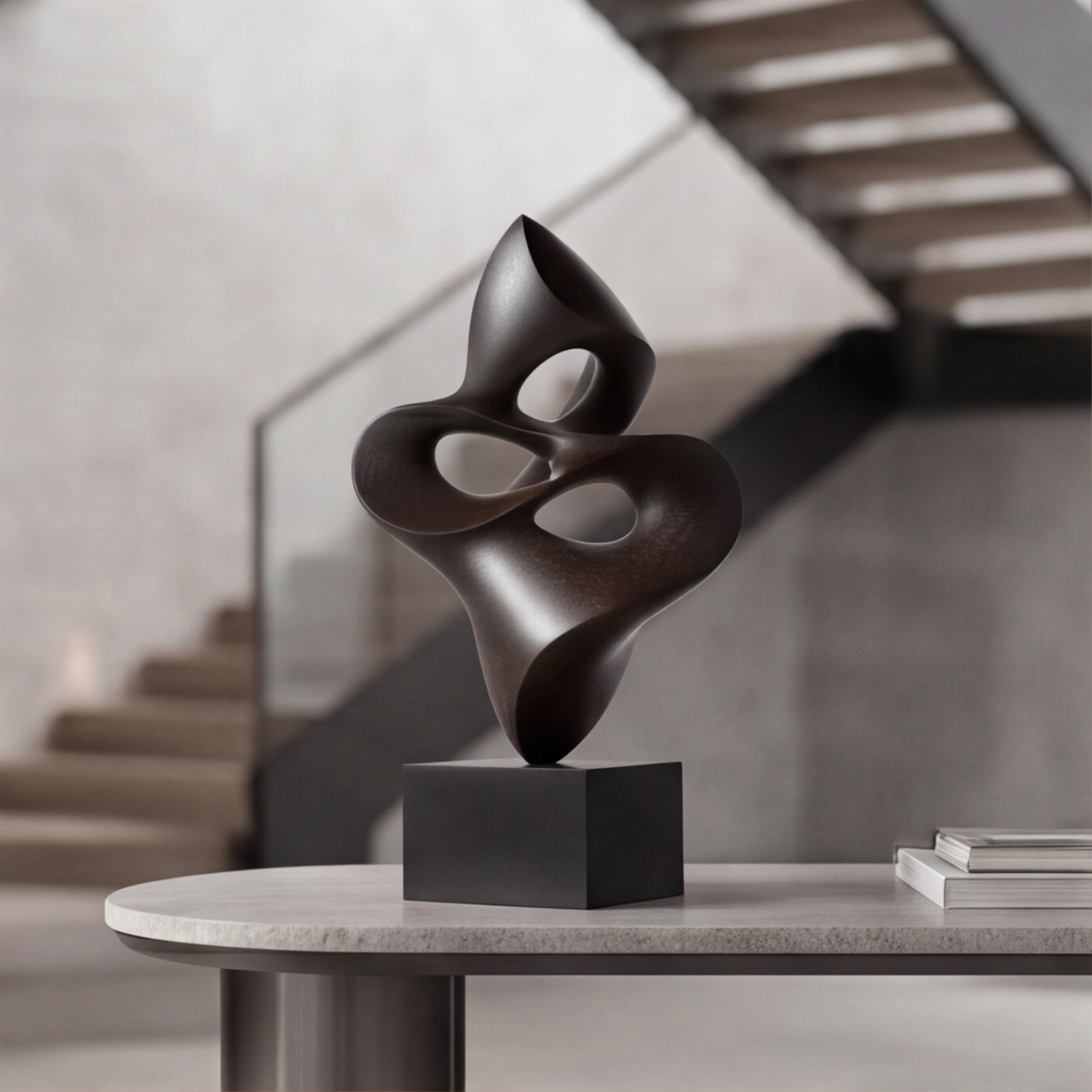 Wood Sculpture | Fluid Noir