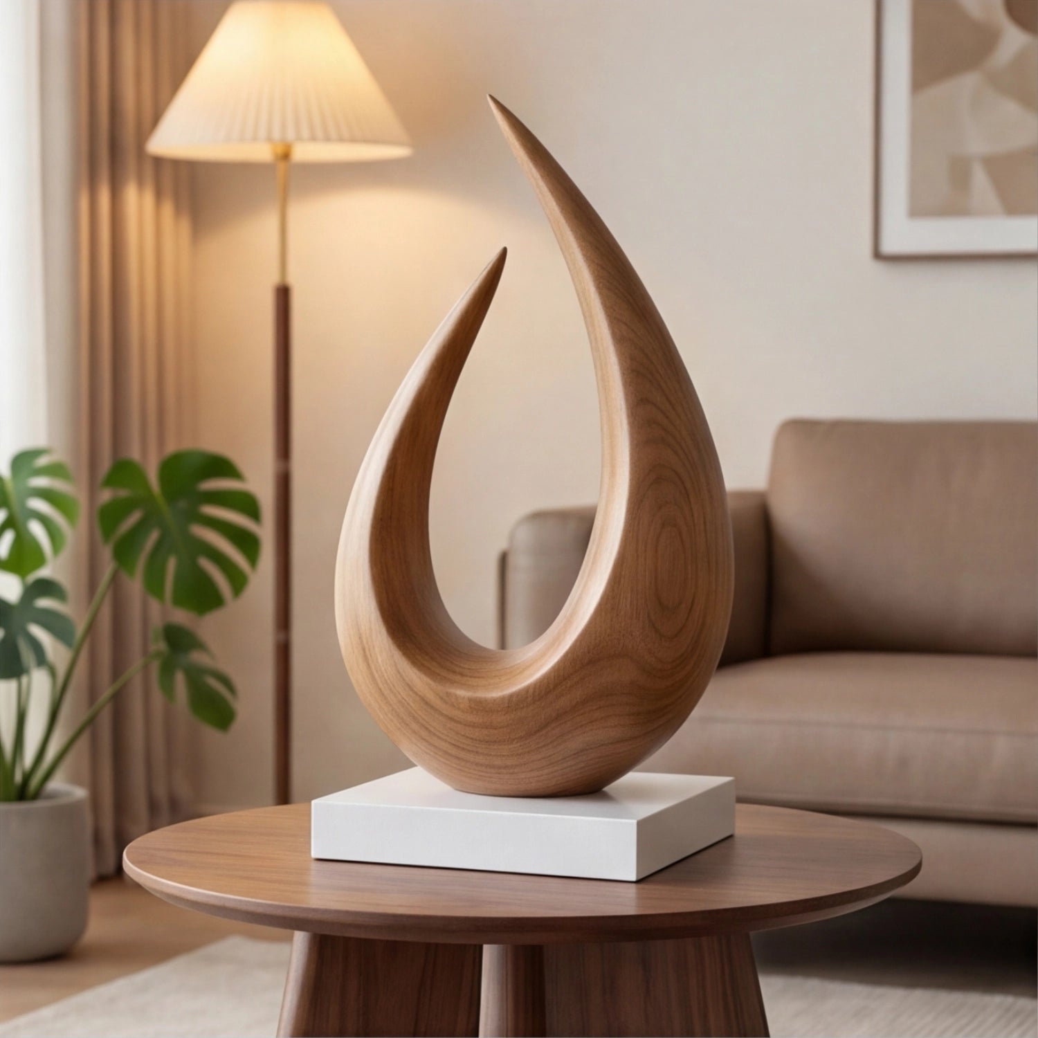 Wood Sculpture | Light Flame