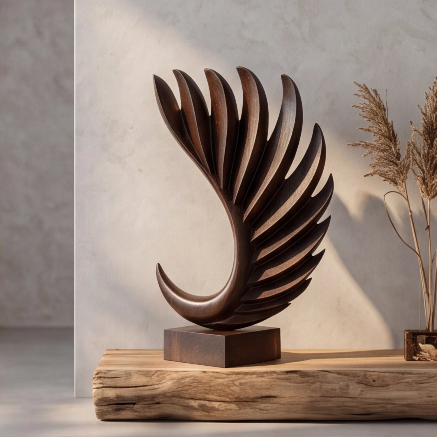 Wood Sculpture | Curved Wing