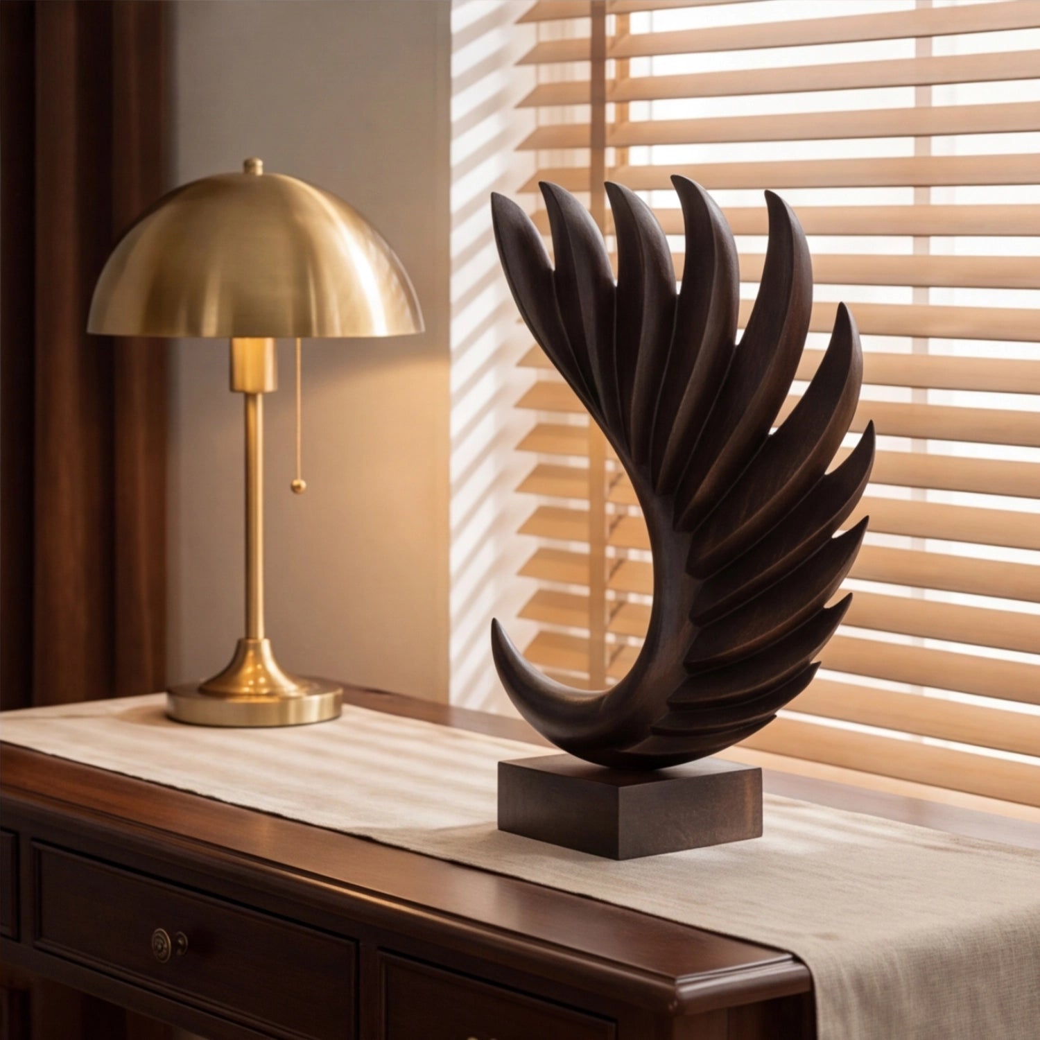 Wood Sculpture | Curved Wing