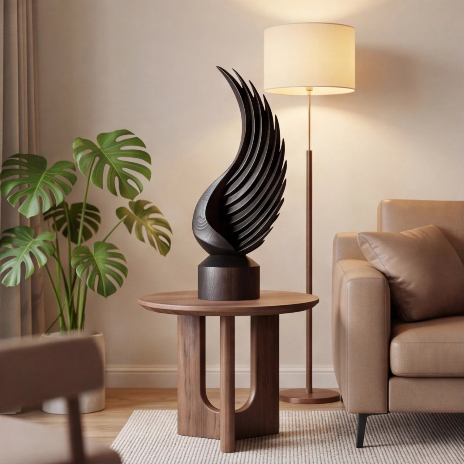 Wood Sculpture | Flame Wing