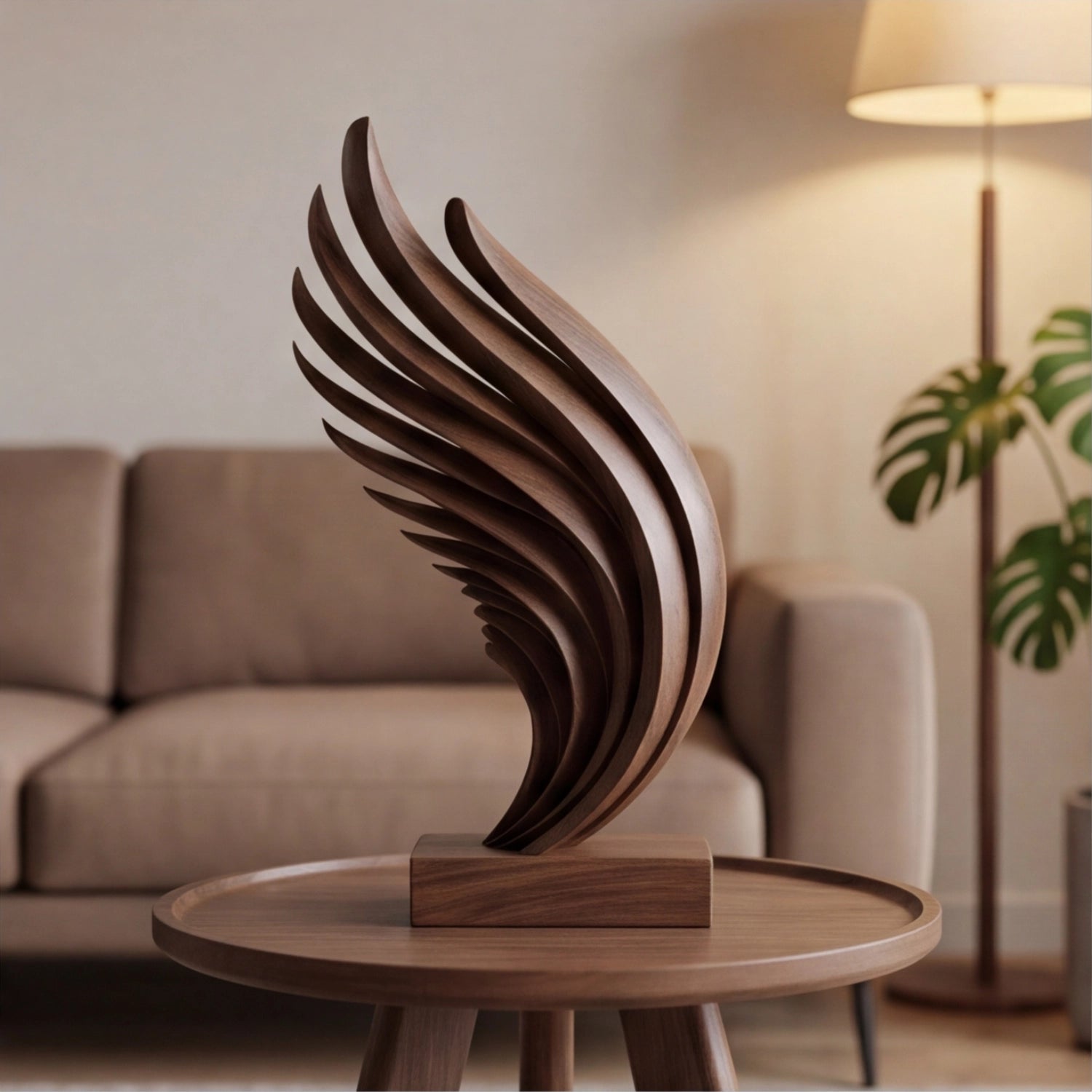 Wood Sculpture | Flowing Wing