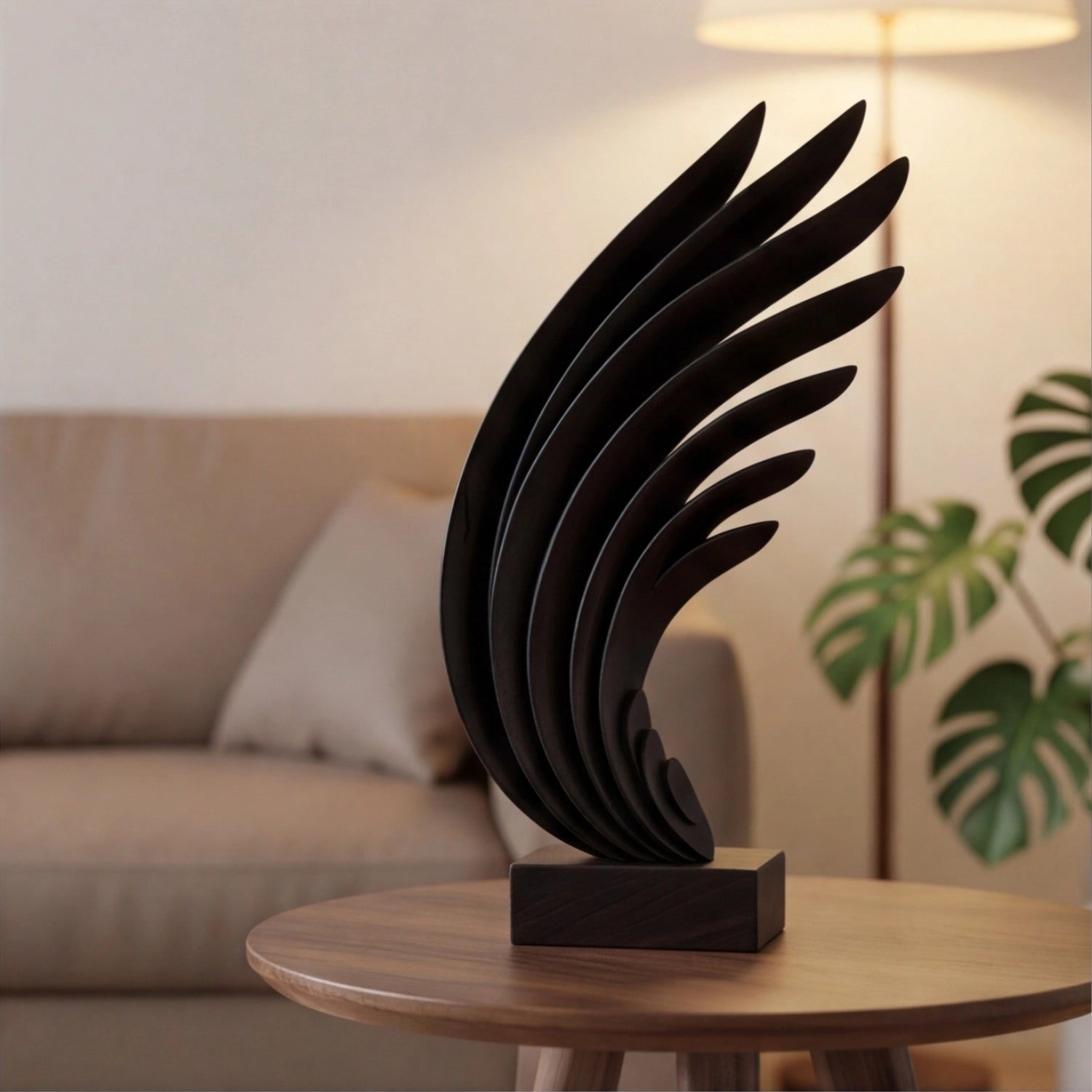 Wood Sculpture | Crescent Wing