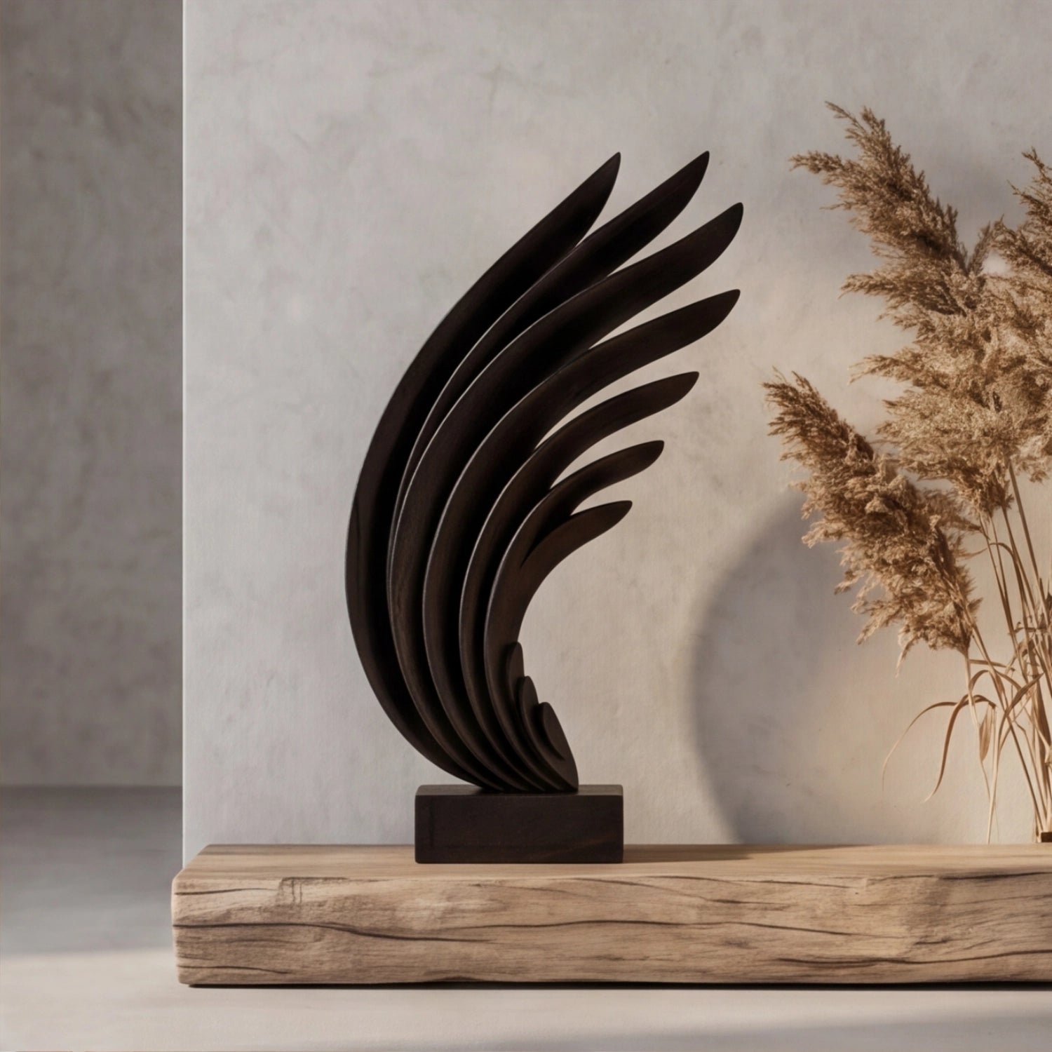 Wood Sculpture | Crescent Wing