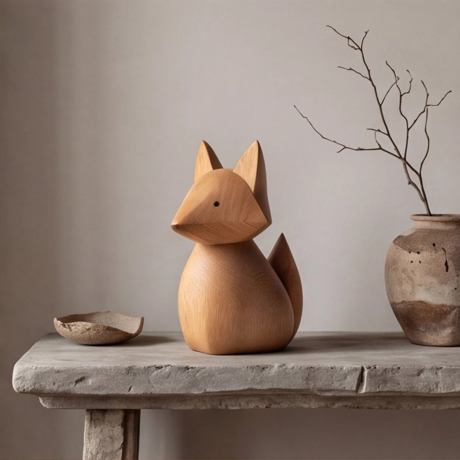 Wood Sculpture | Abstract Fox