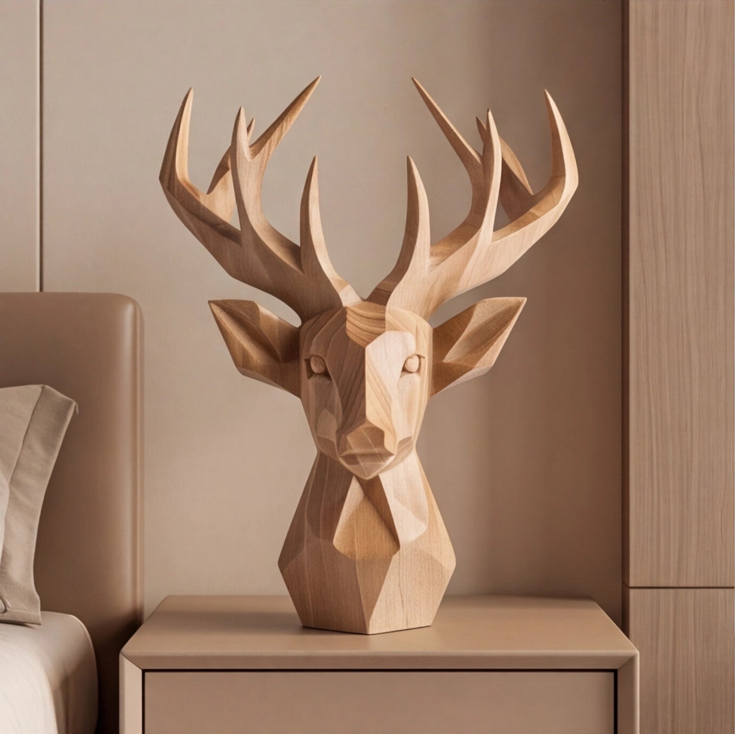 Wood Sculpture | Polygonal Antler