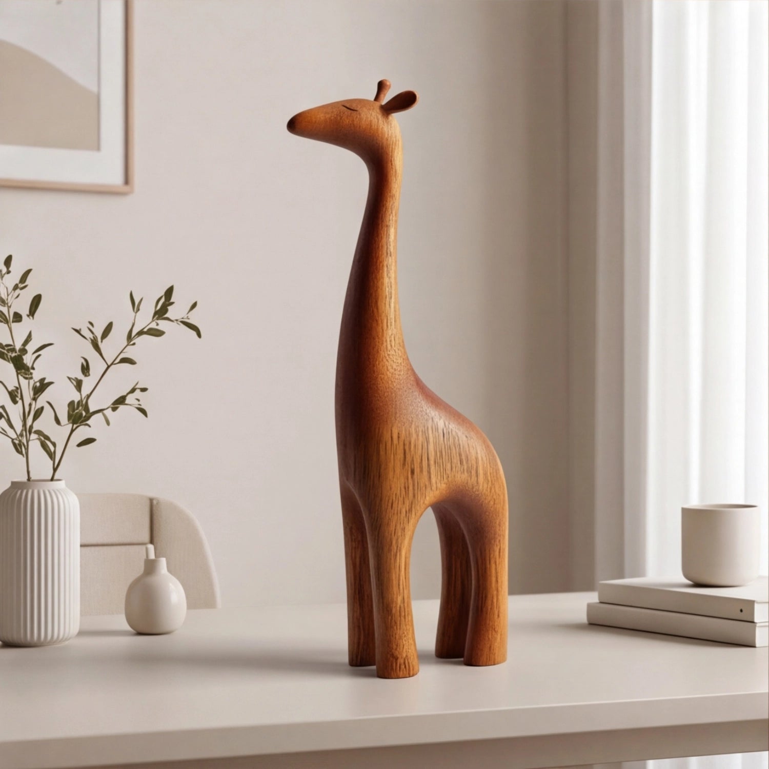 Wood Sculpture | Abstract Giraffe