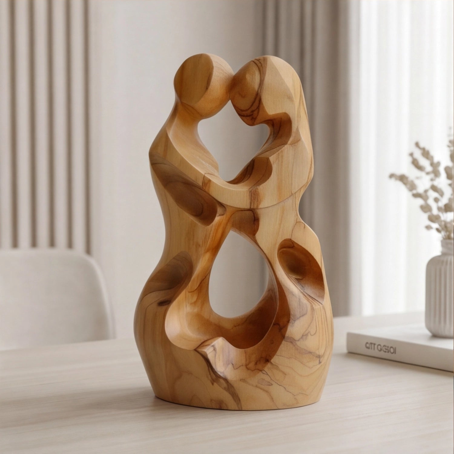 Wood Sculpture | Lovers Embrace