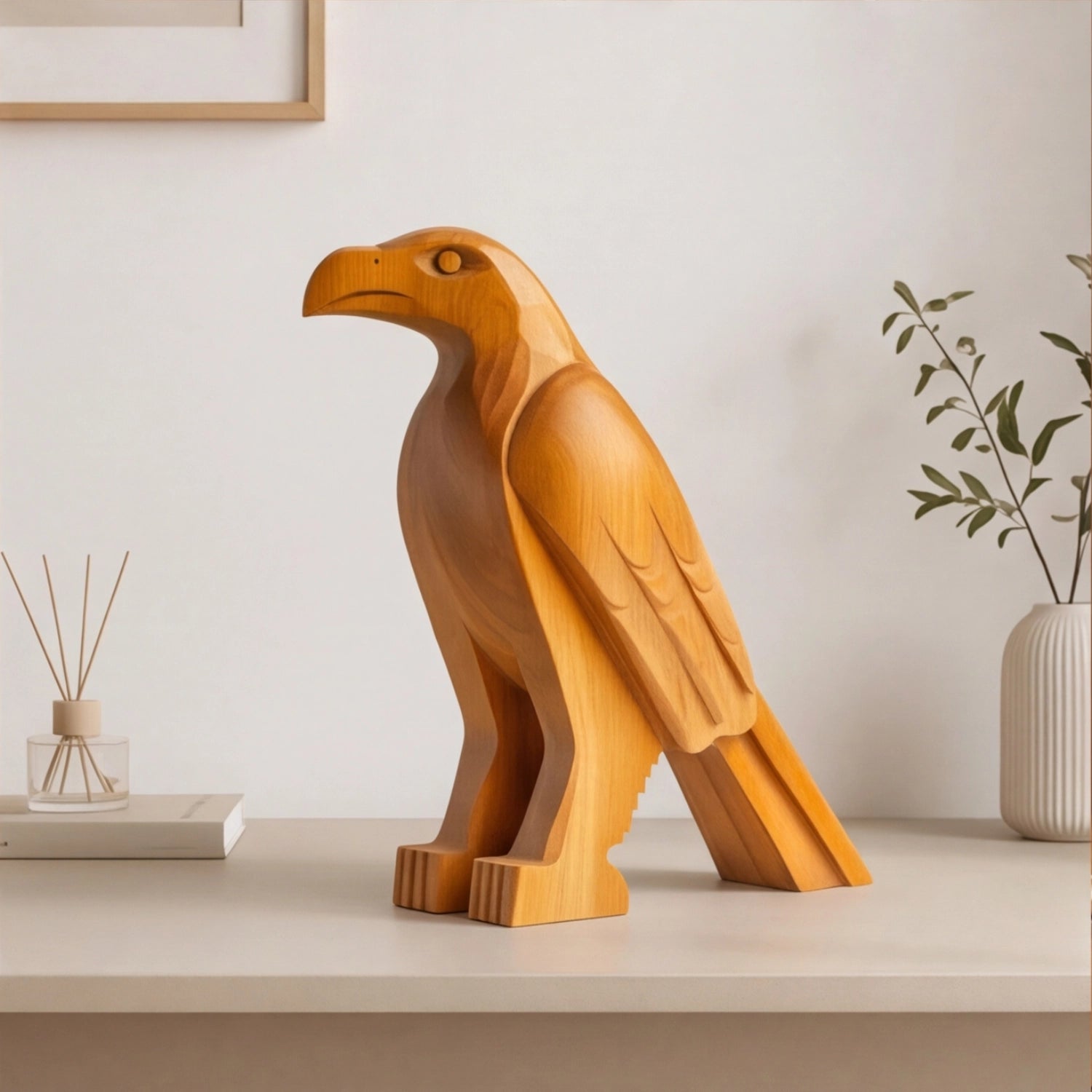 Wood Sculpture | Noble Raptor