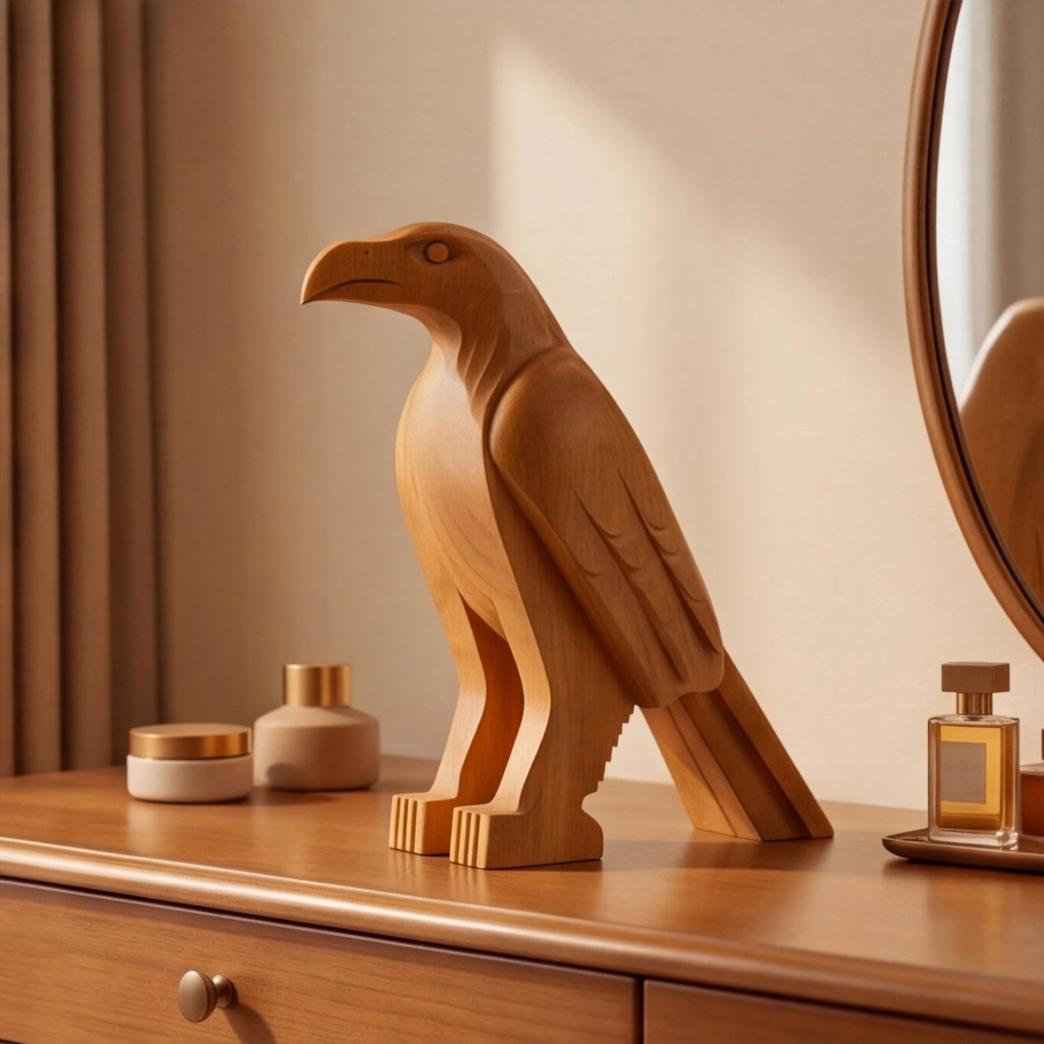 Wood Sculpture | Noble Raptor