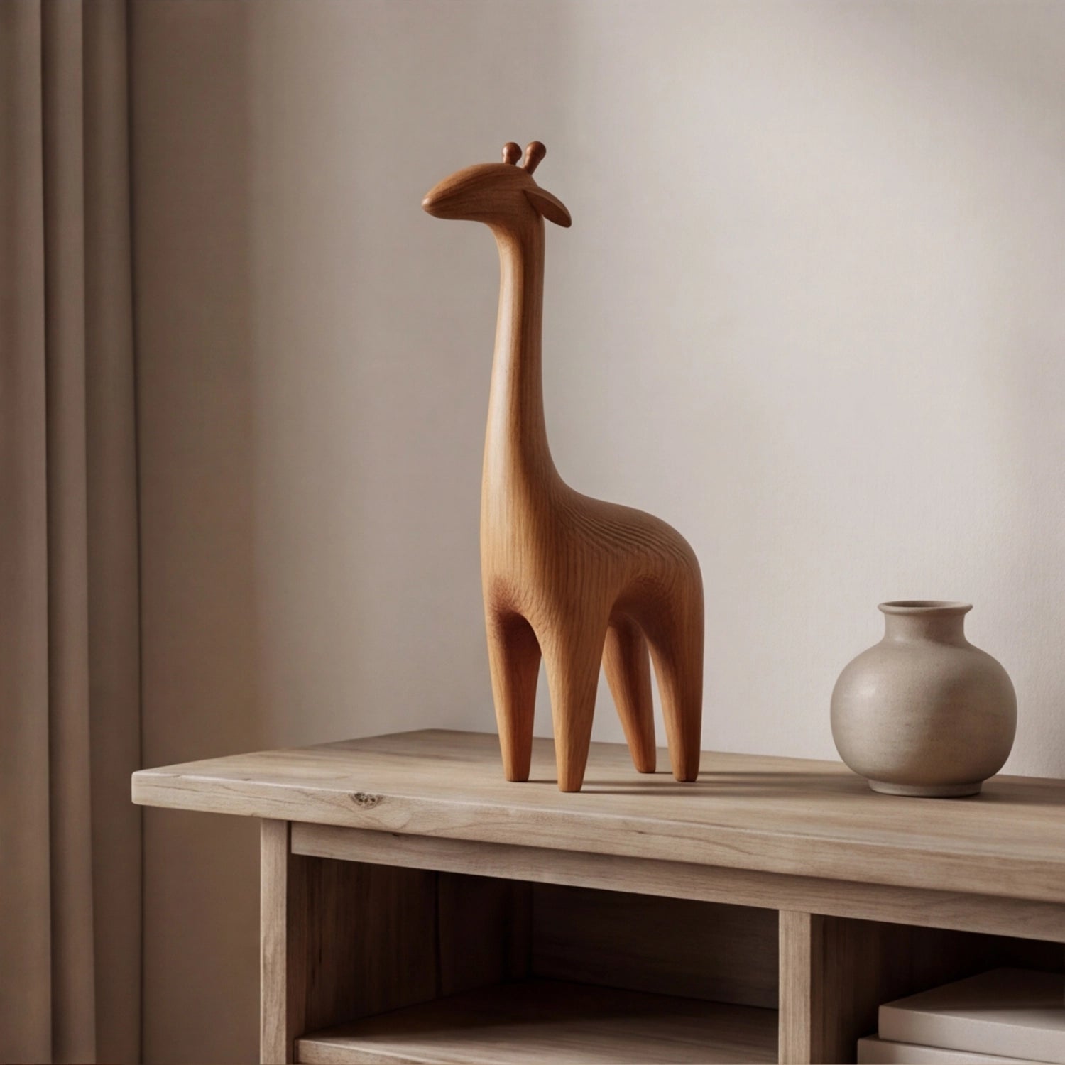 Wood Sculpture | Minimalist Giraffe