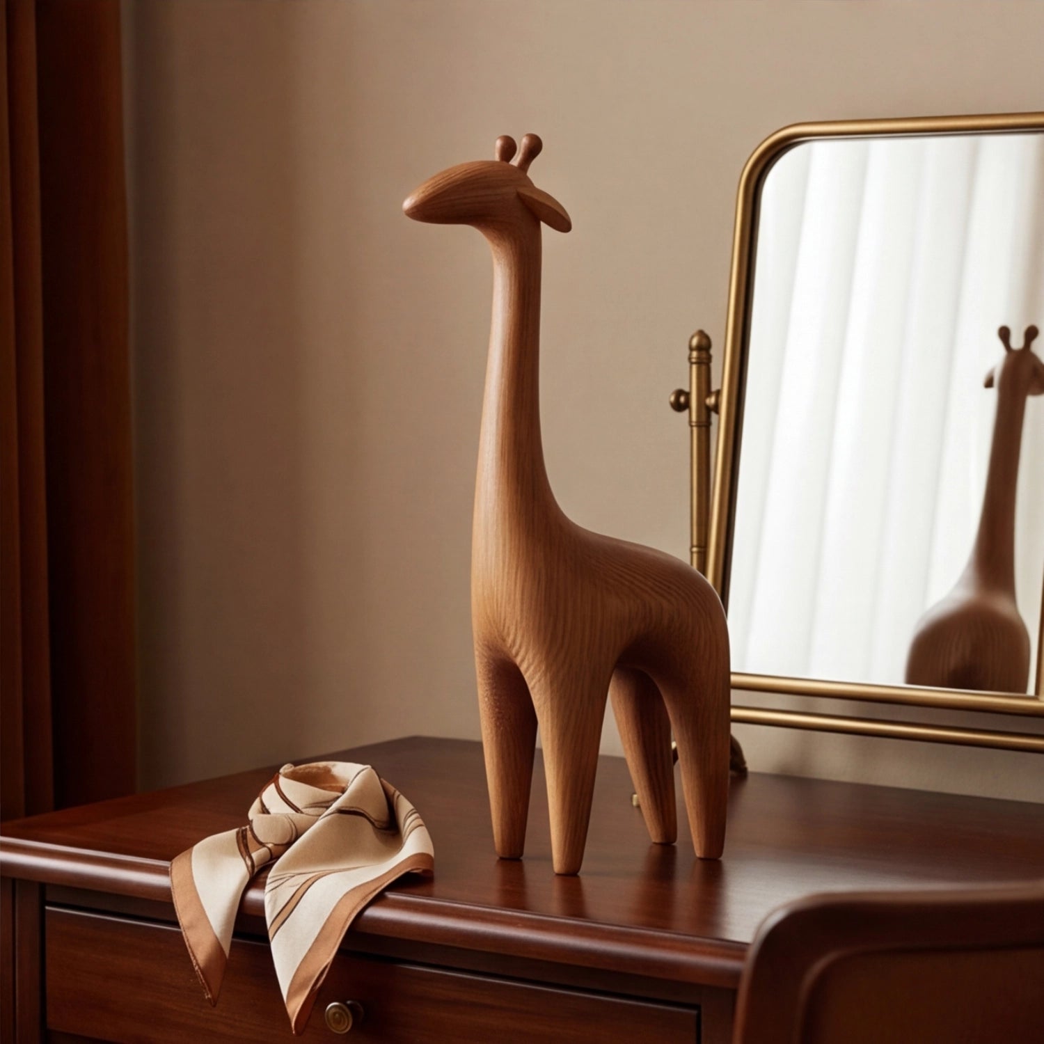 Wood Sculpture | Minimalist Giraffe