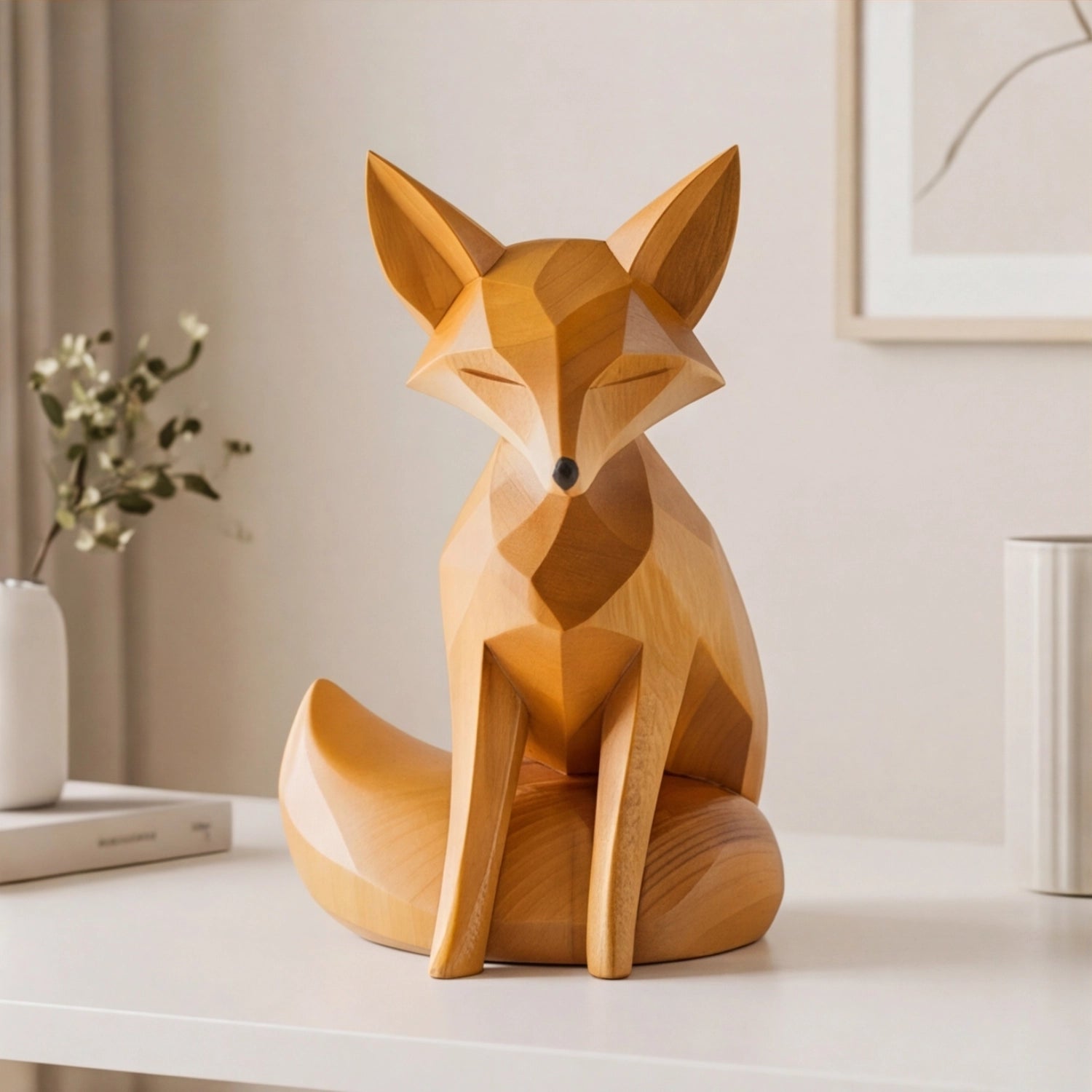 Wood Sculpture | Minimalist Fox