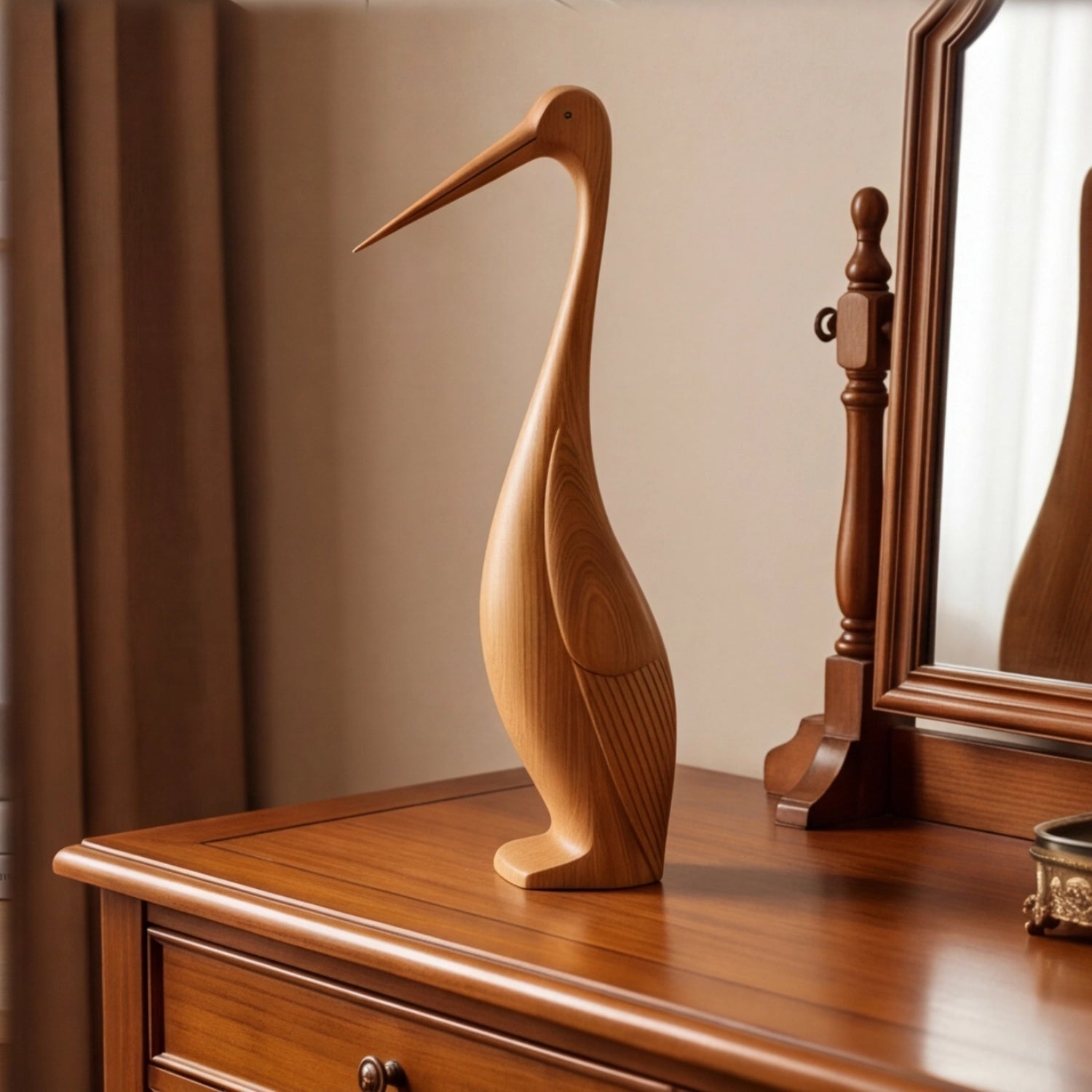 Wood Sculpture | Minimal Heron