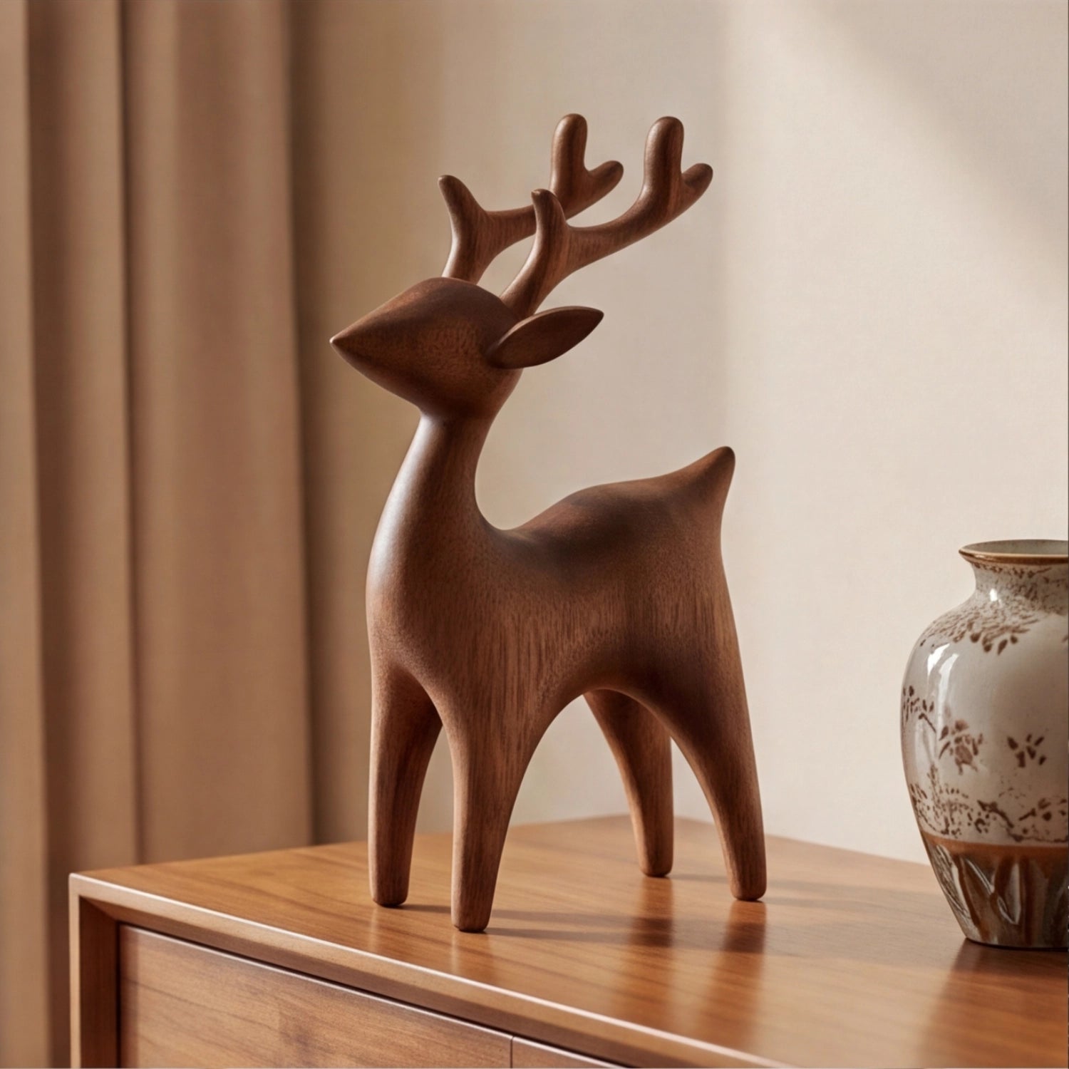Wood Sculpture | Minimalist Stag