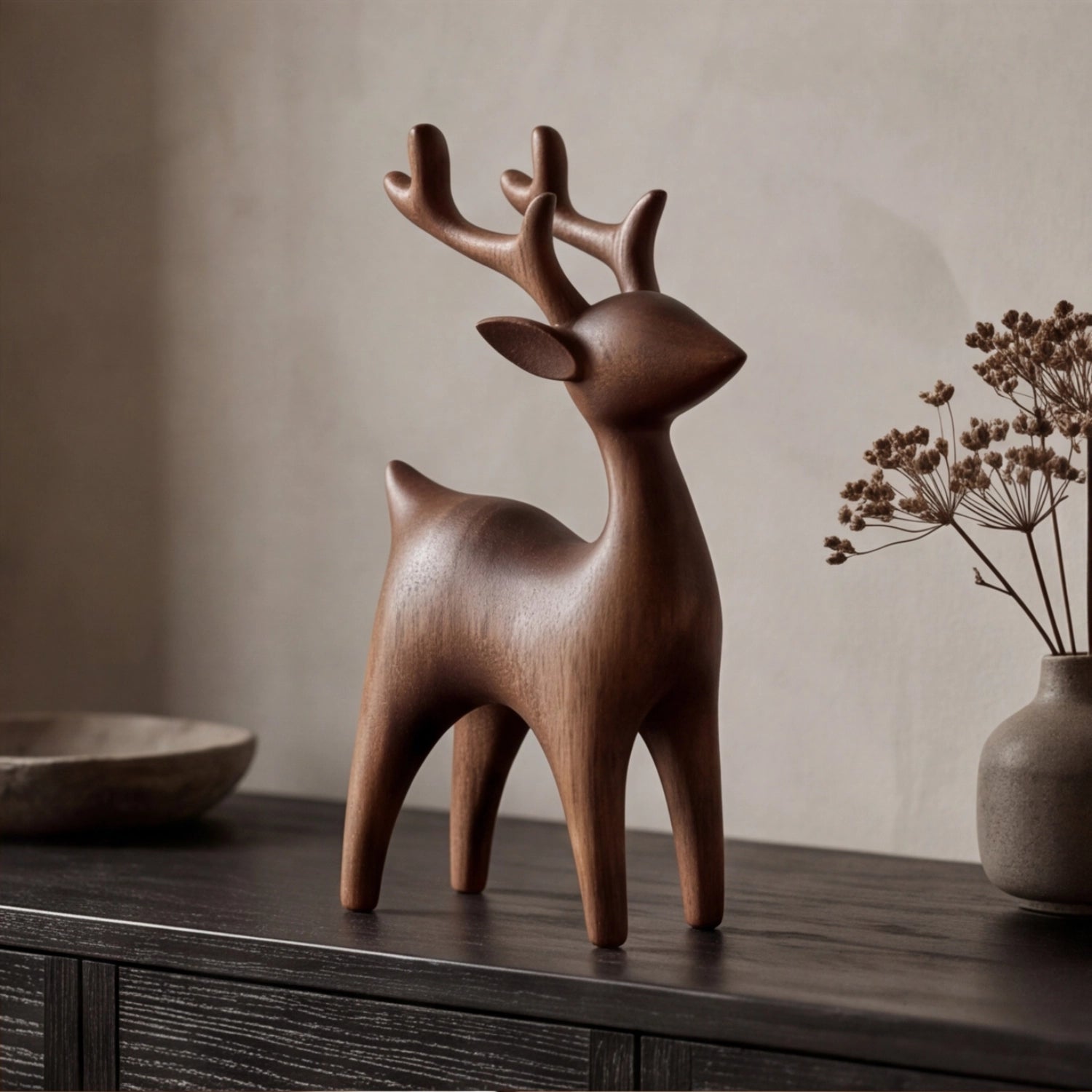 Wood Sculpture | Minimalist Stag