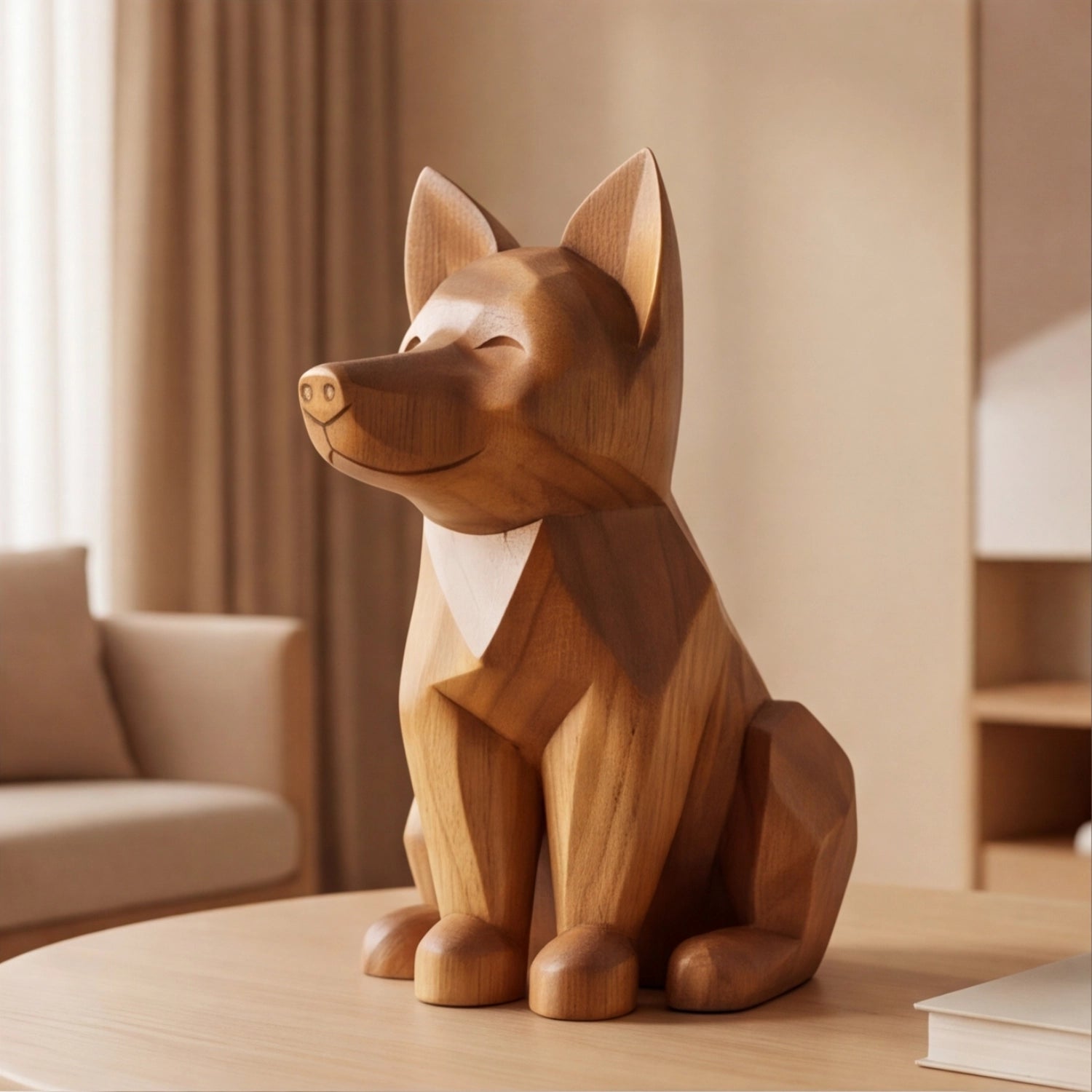 Wood Sculpture | Serene Pup
