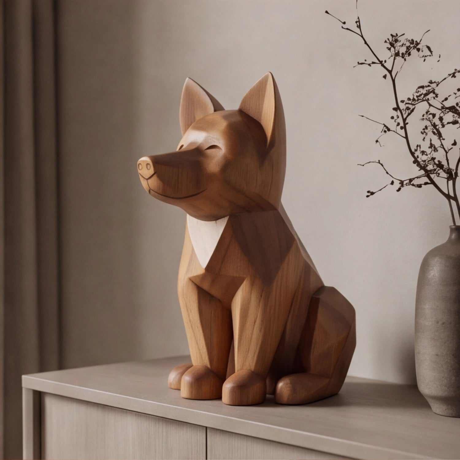 Wood Sculpture | Serene Pup