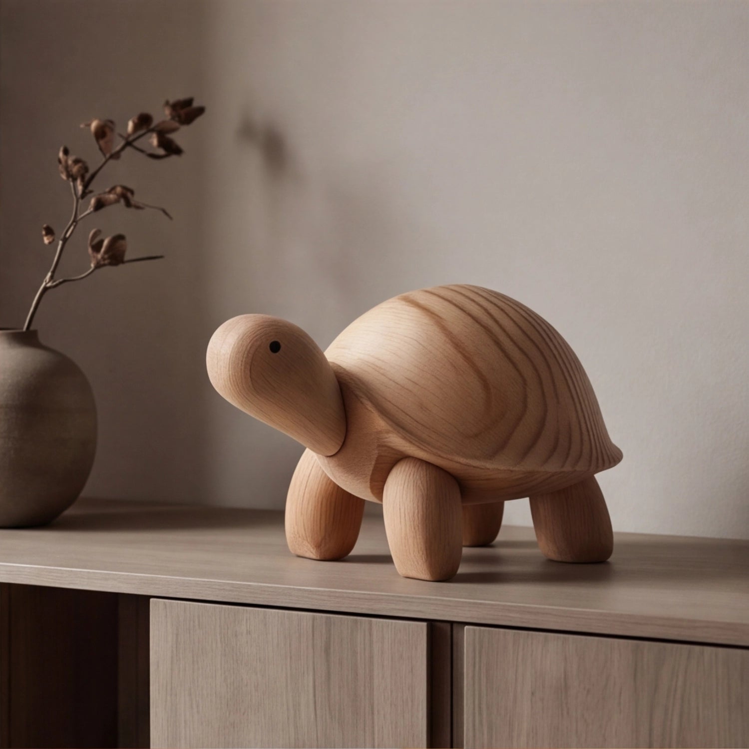 Wood Sculpture | Minimalist Turtle