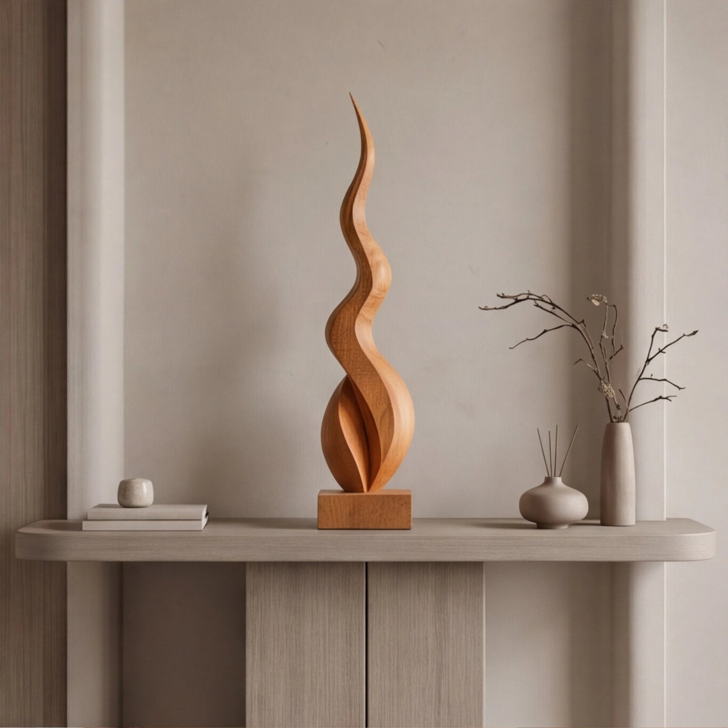 Wood Sculpture | Abstract Flame