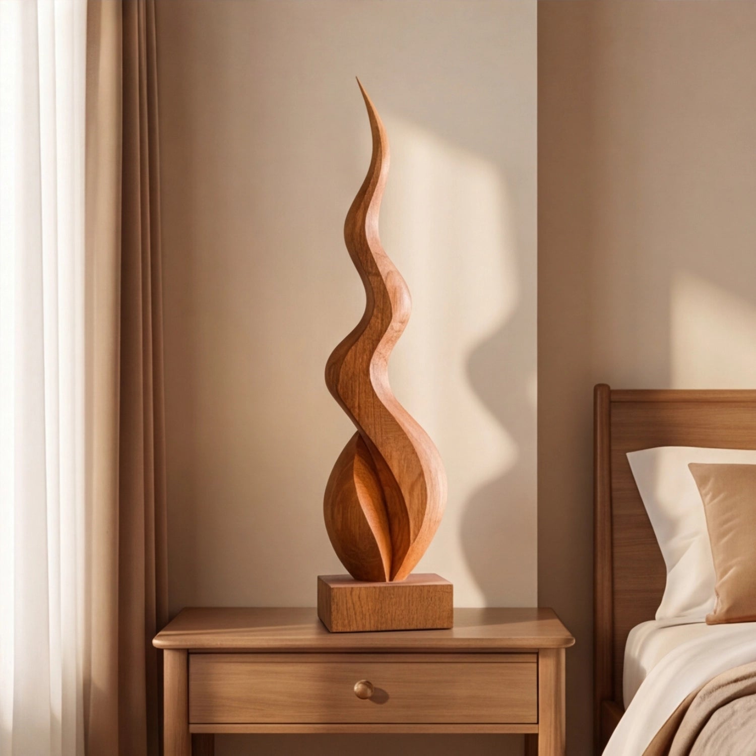 Wood Sculpture | Abstract Flame
