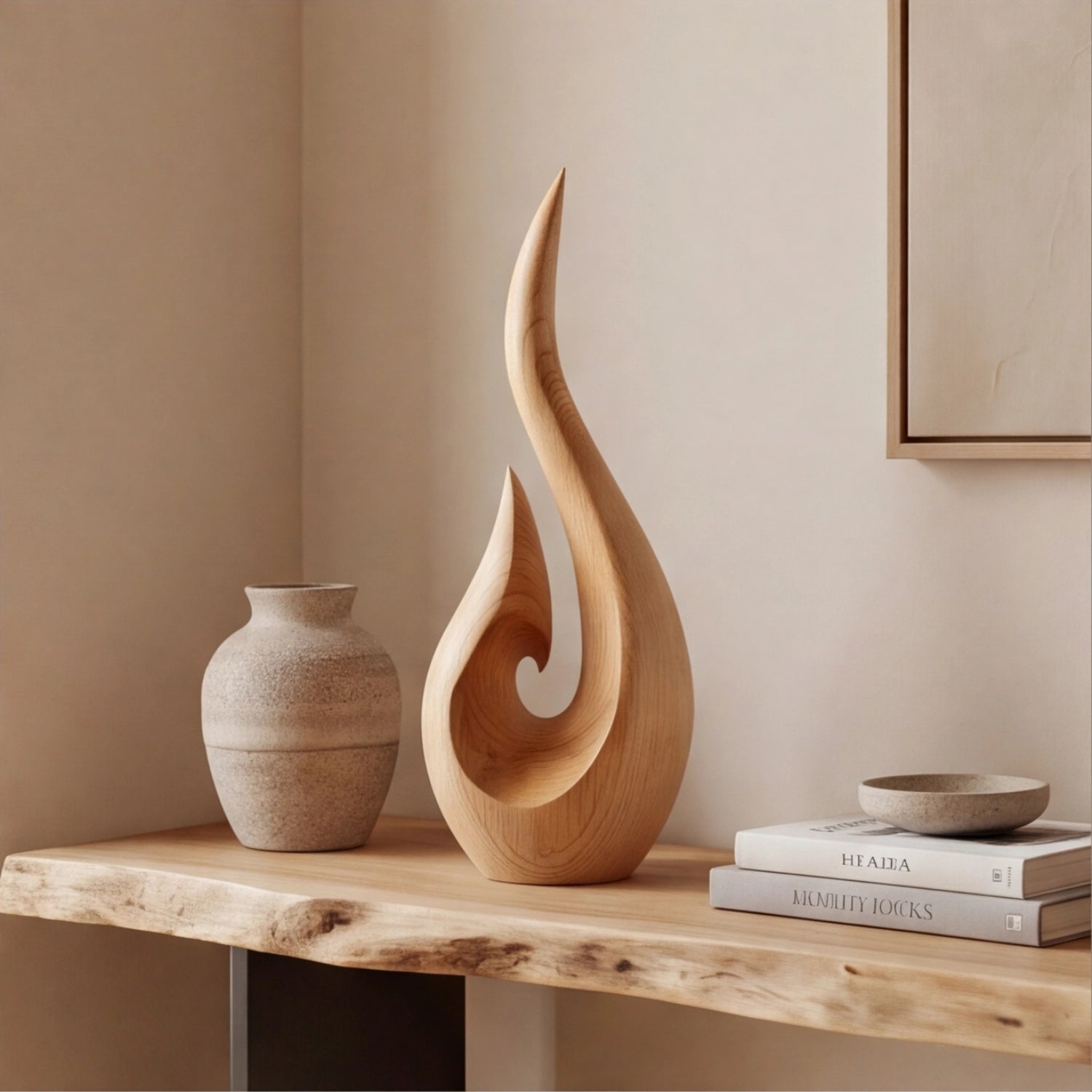 Wood Sculpture | Flame Curve