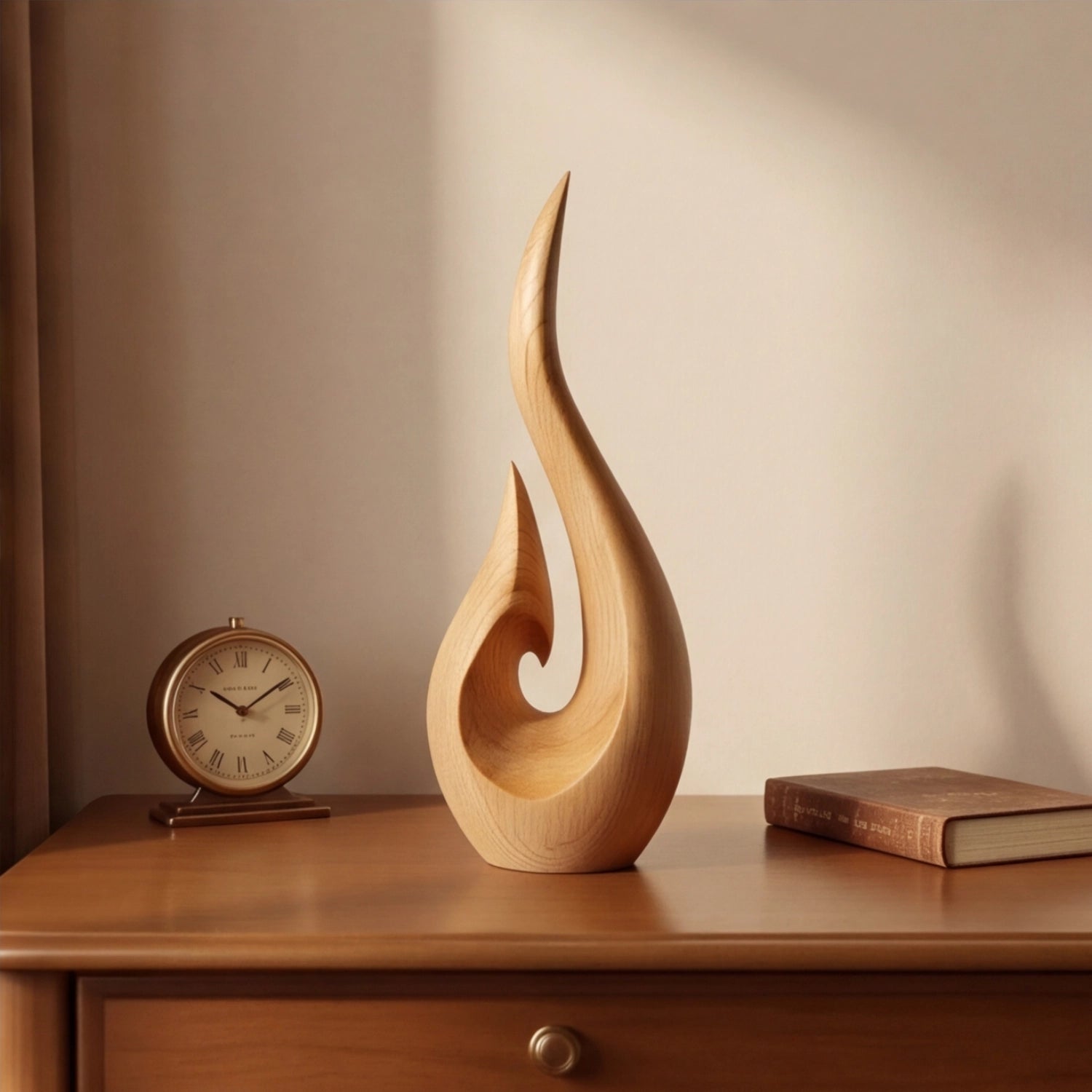 Wood Sculpture | Flame Curve